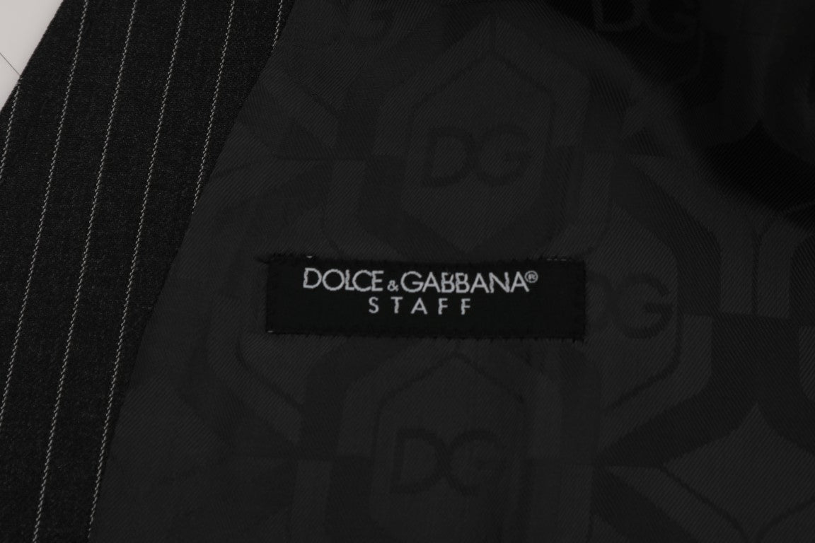 Сива вълнена еластична жилетка Dolce &amp; Gabbana