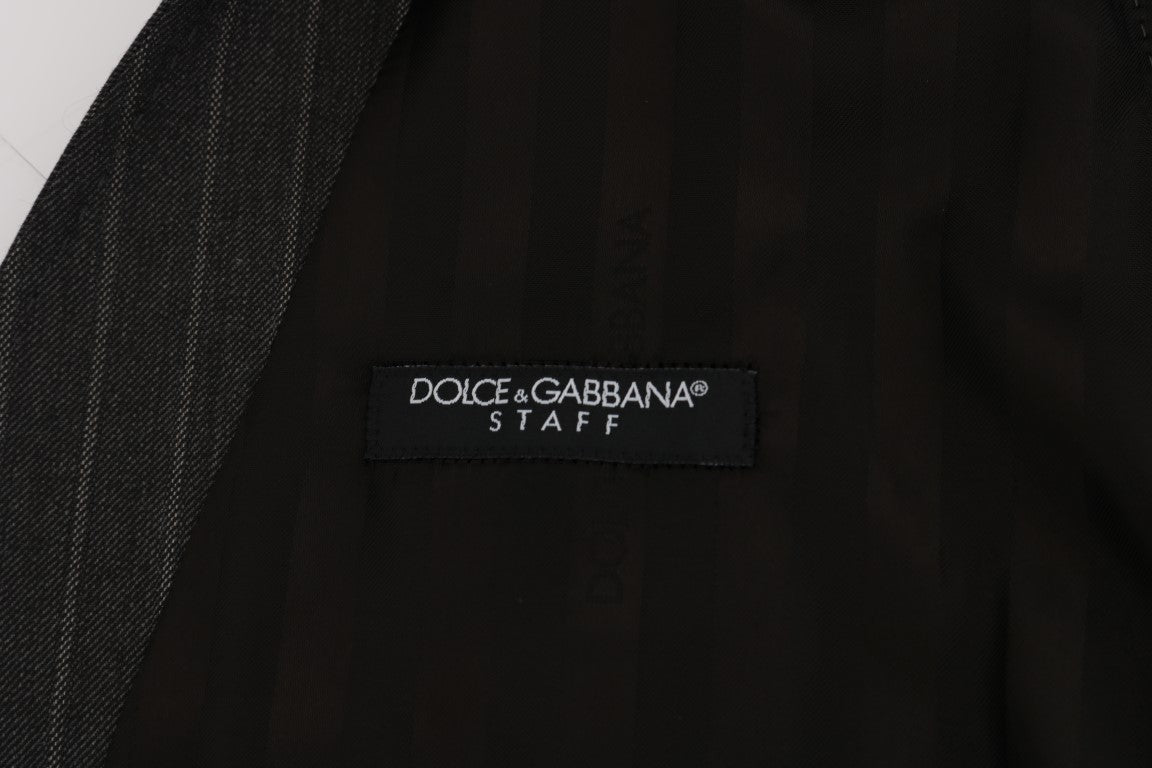 Dolce &amp; Gabbana Сива вълнена еластична жилетка STAFF