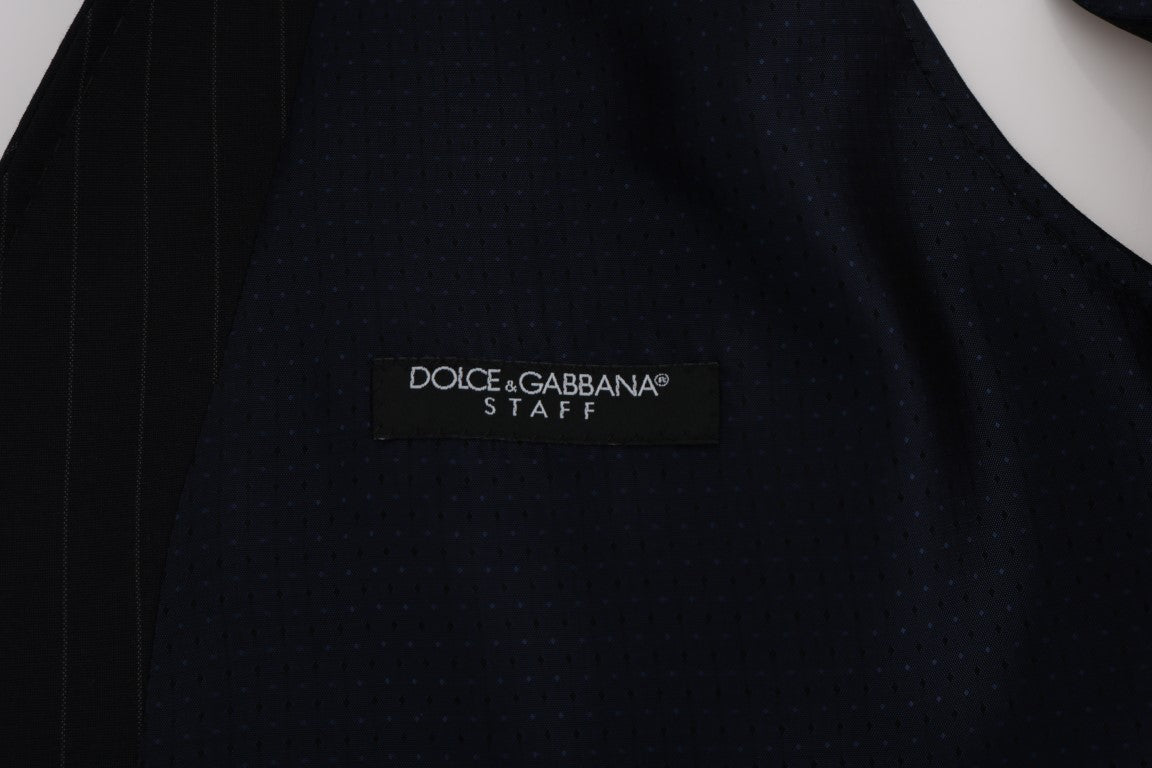 Dolce &amp; Gabbana Blue STAFF вълнена еластична жилетка