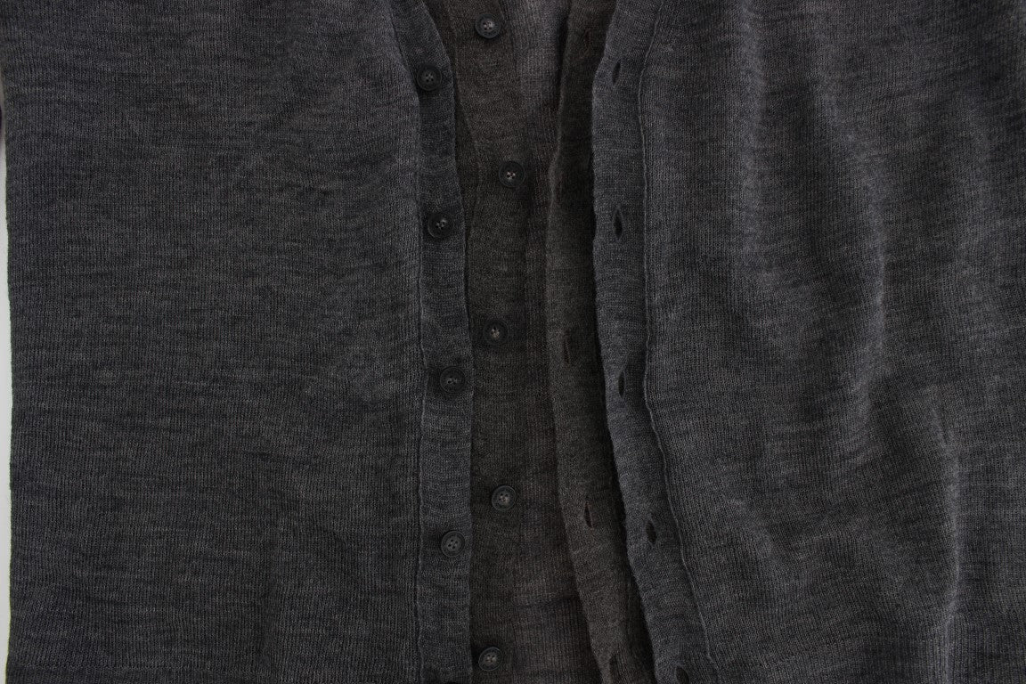 Костюм Национален сив вълнен пуловер с копчета