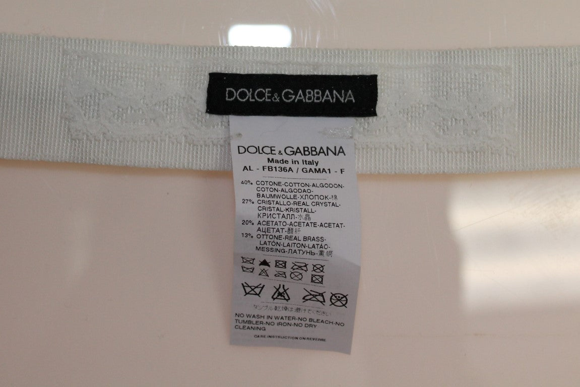Бели колани с кристални камъни Dolce &amp; Gabbana