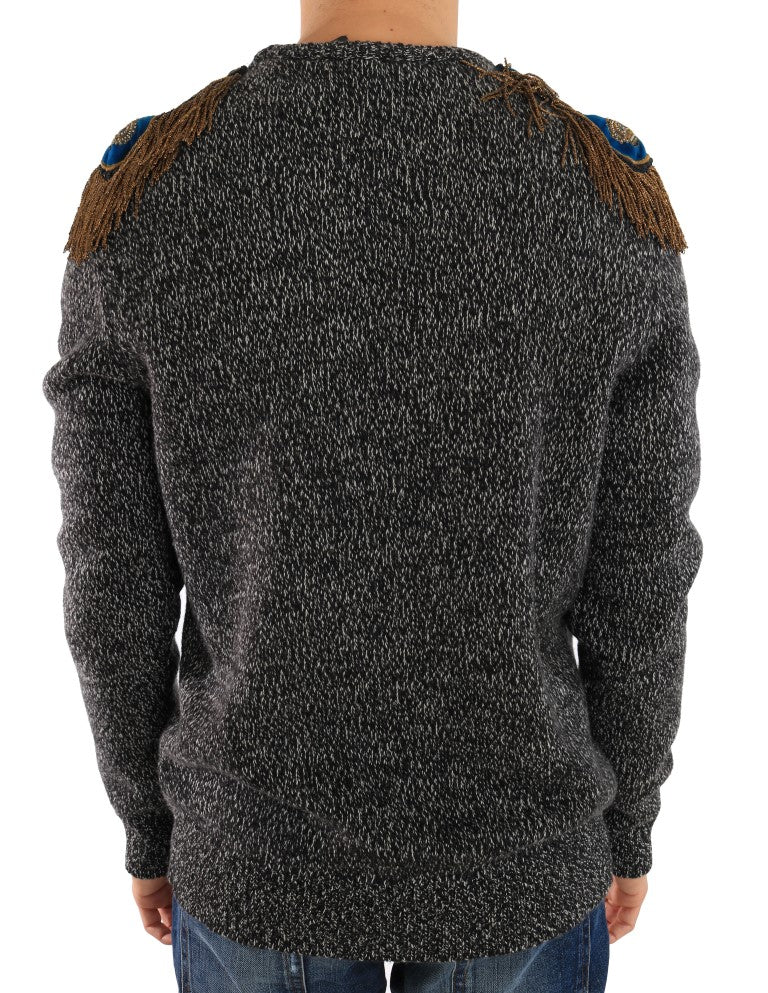 Dolce & Gabbana Elegant Gray Cashmere KING Sweater