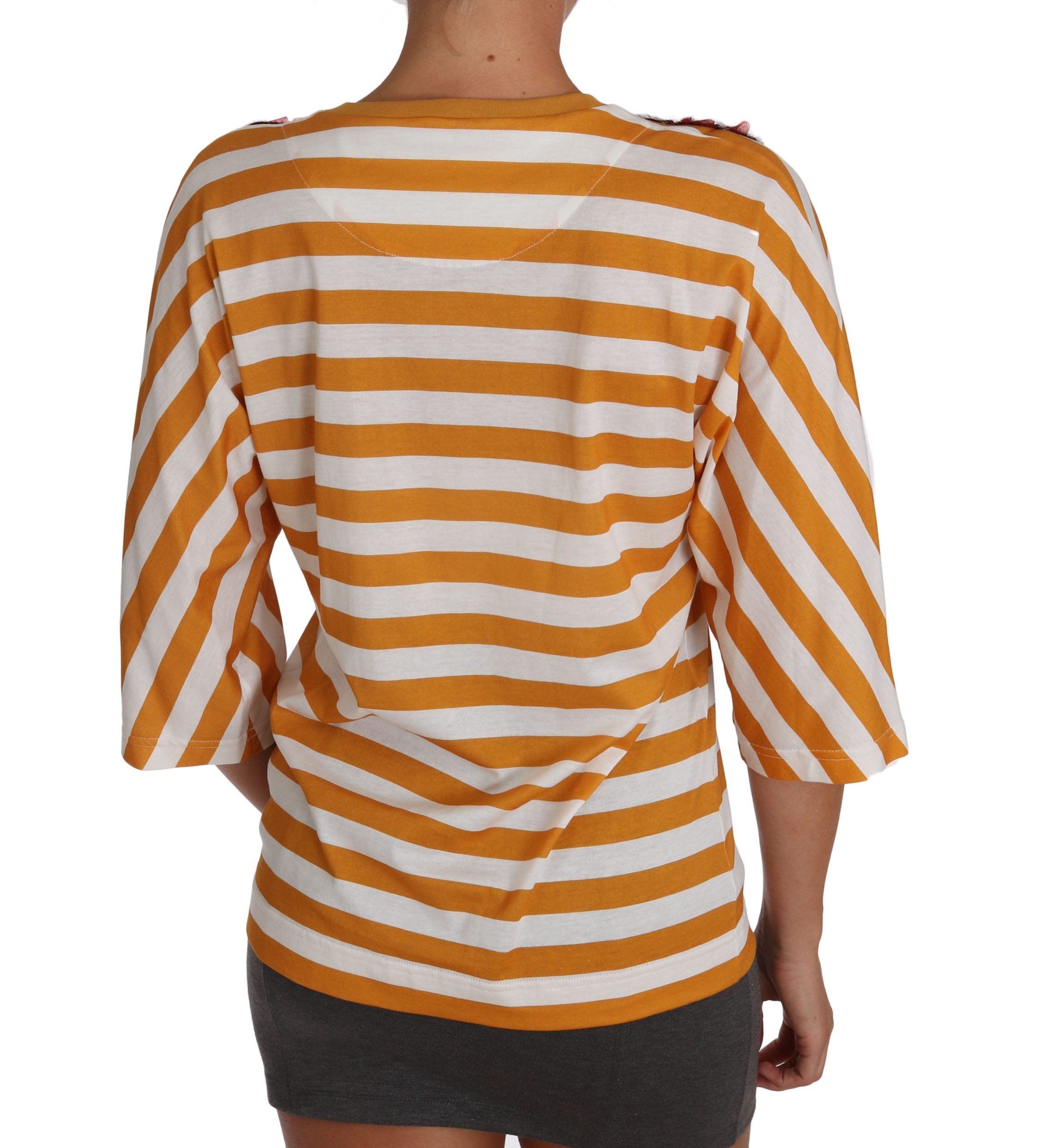 Dolce &amp; Gabbana Бяла оранжева горна тениска FIRENZE