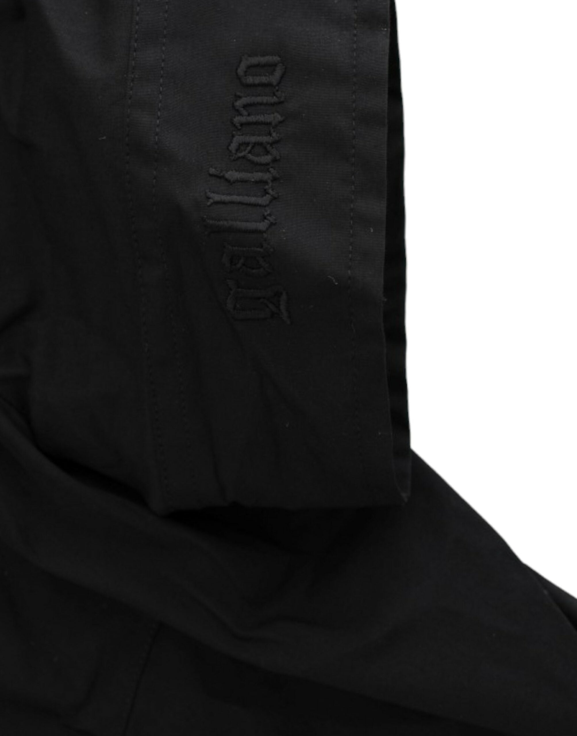 John Galliano Черна памучна риза