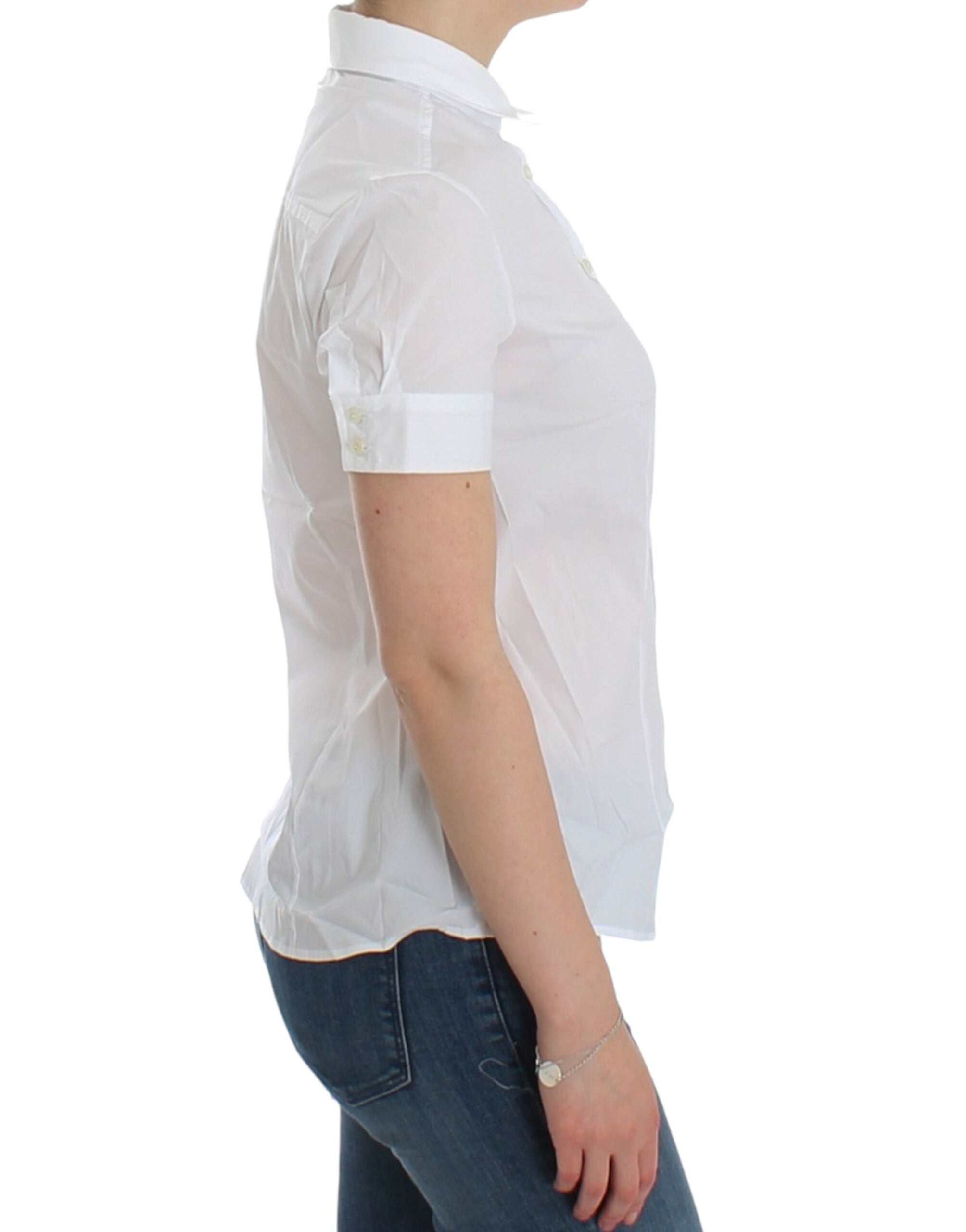 Бяла памучна риза John Galliano