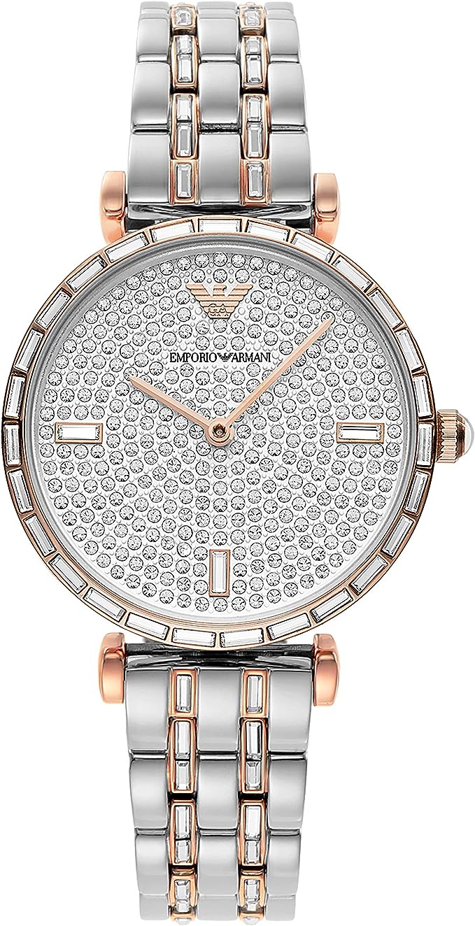 Emporio Armani Сребърен стоманен кварцов часовник