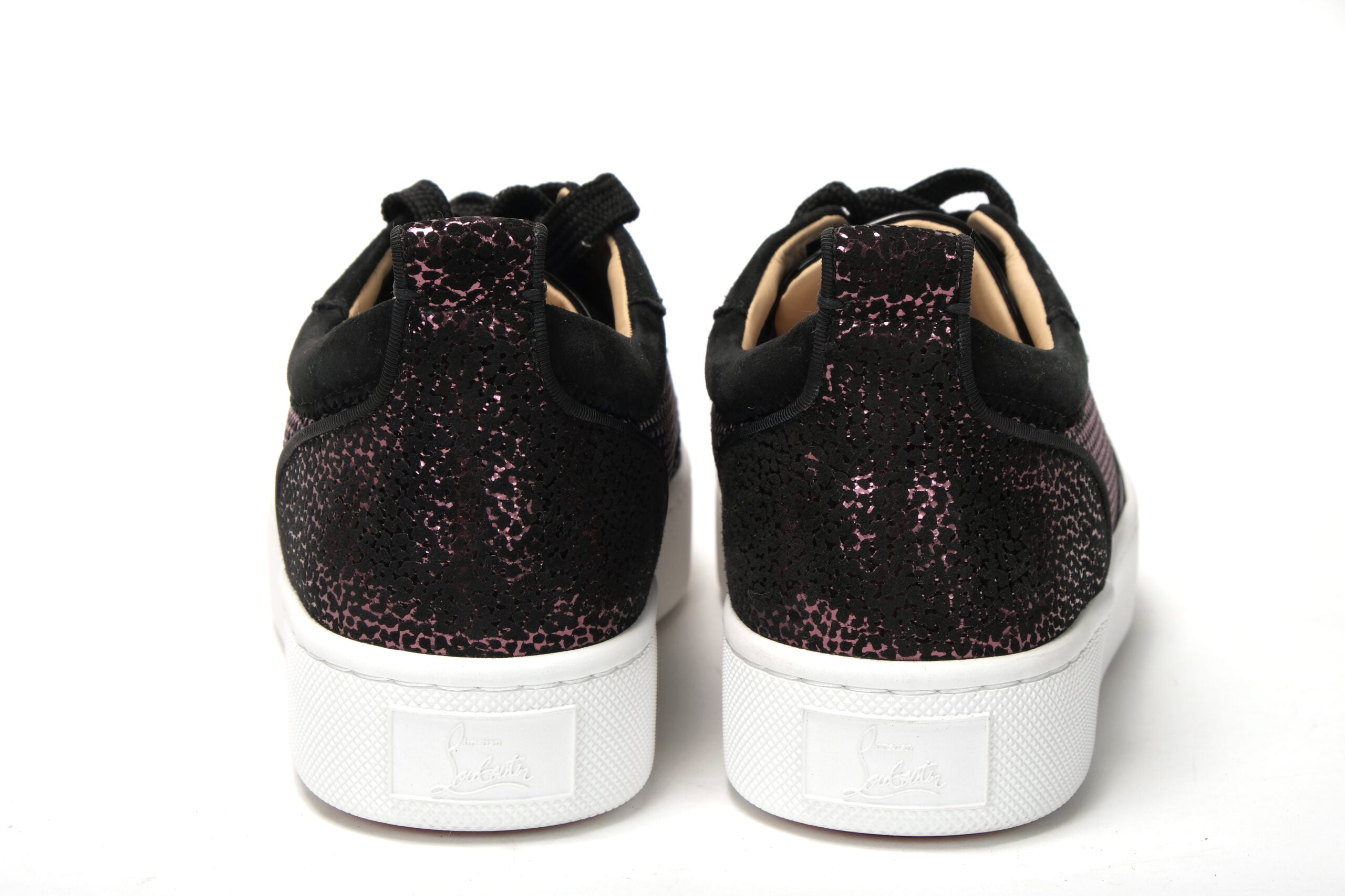 Черни плоски обувки Happy Rui Spikes Version на Christian Louboutin