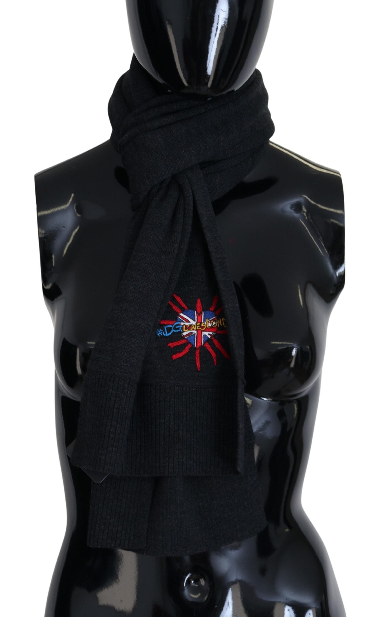 Dolce &amp; Gabbana Black Sacred Heart #DGLovesLondon Увиващ шал