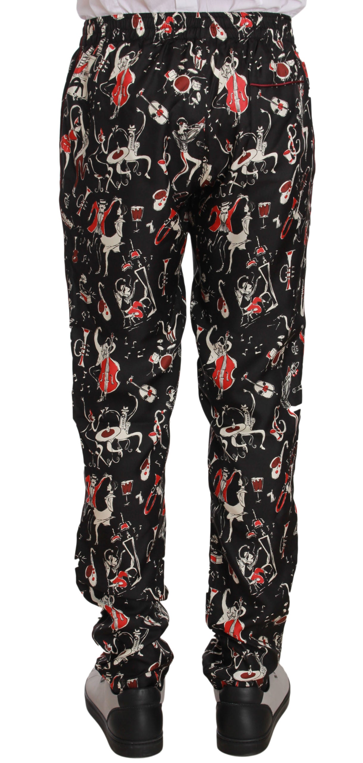 Dolce &amp; Gabbana Червен панталон с щампа на музикален инструмент
