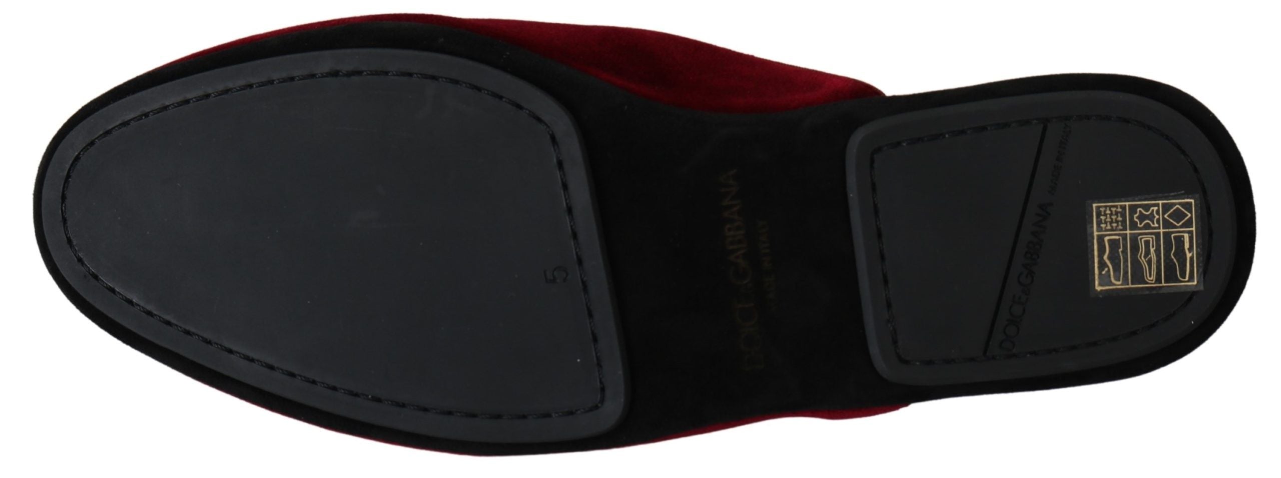 Обувки Dolce &amp; Gabbana Red Velvet Sacred Heart Embroidery Slides