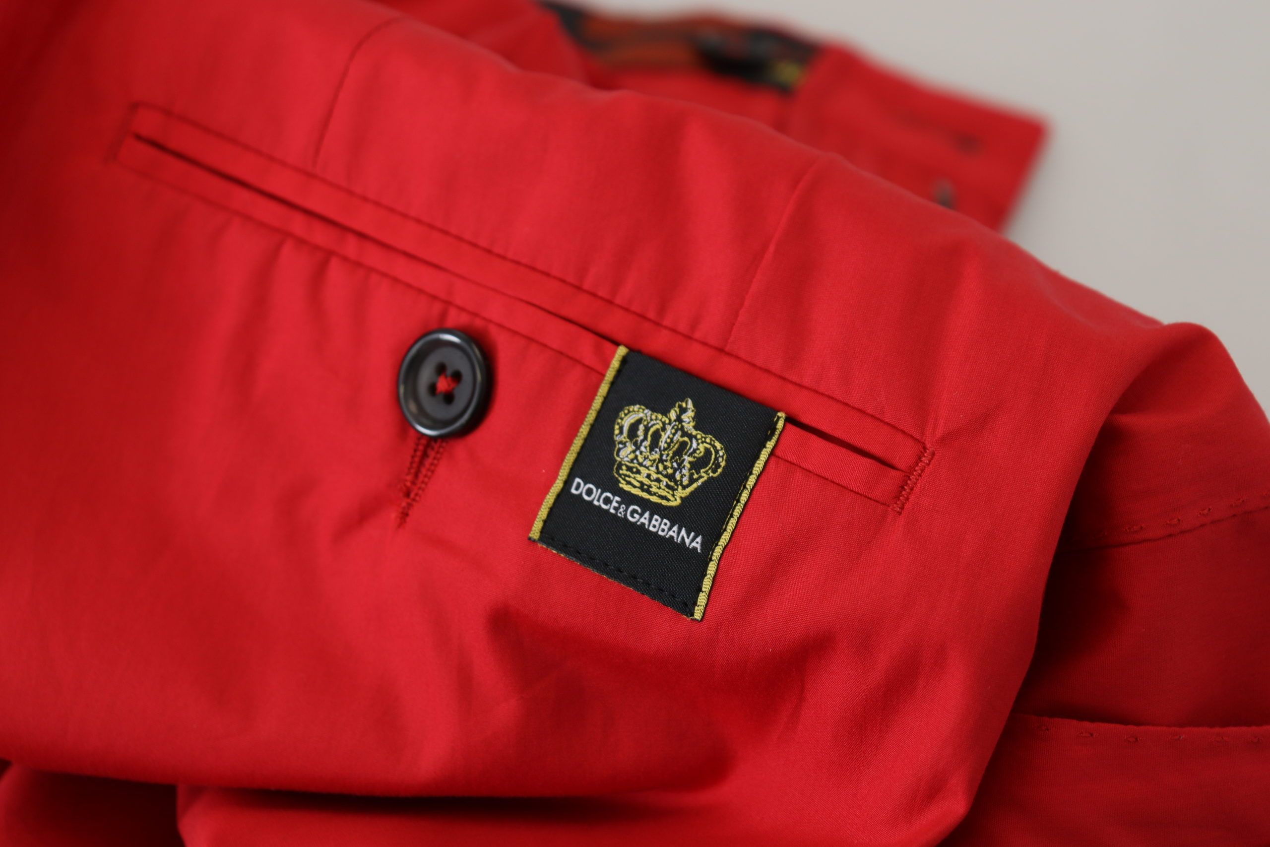 Dolce & Gabbana Elegant Slim Fit Crimson Chinos
