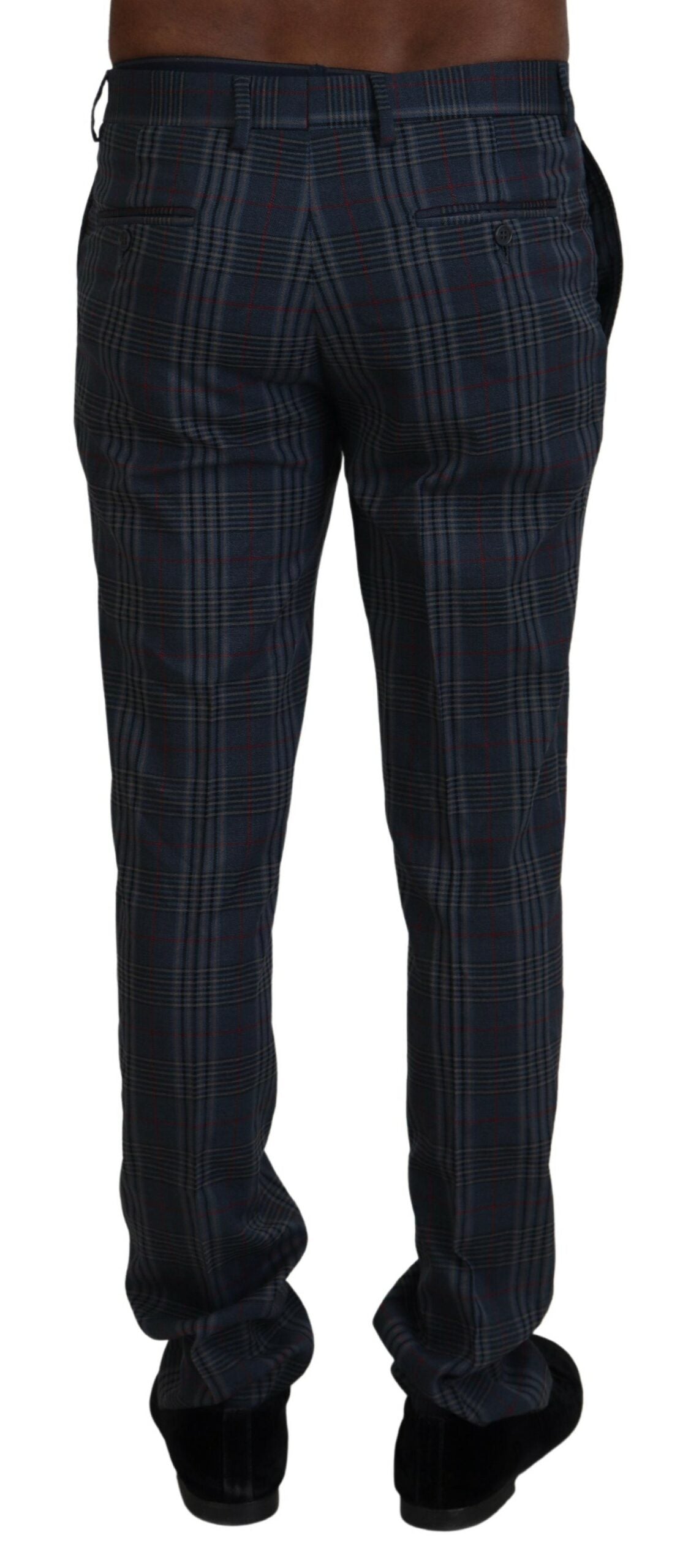 Мъжки кариран панталон BENCIVENGA Grey Pure Wool