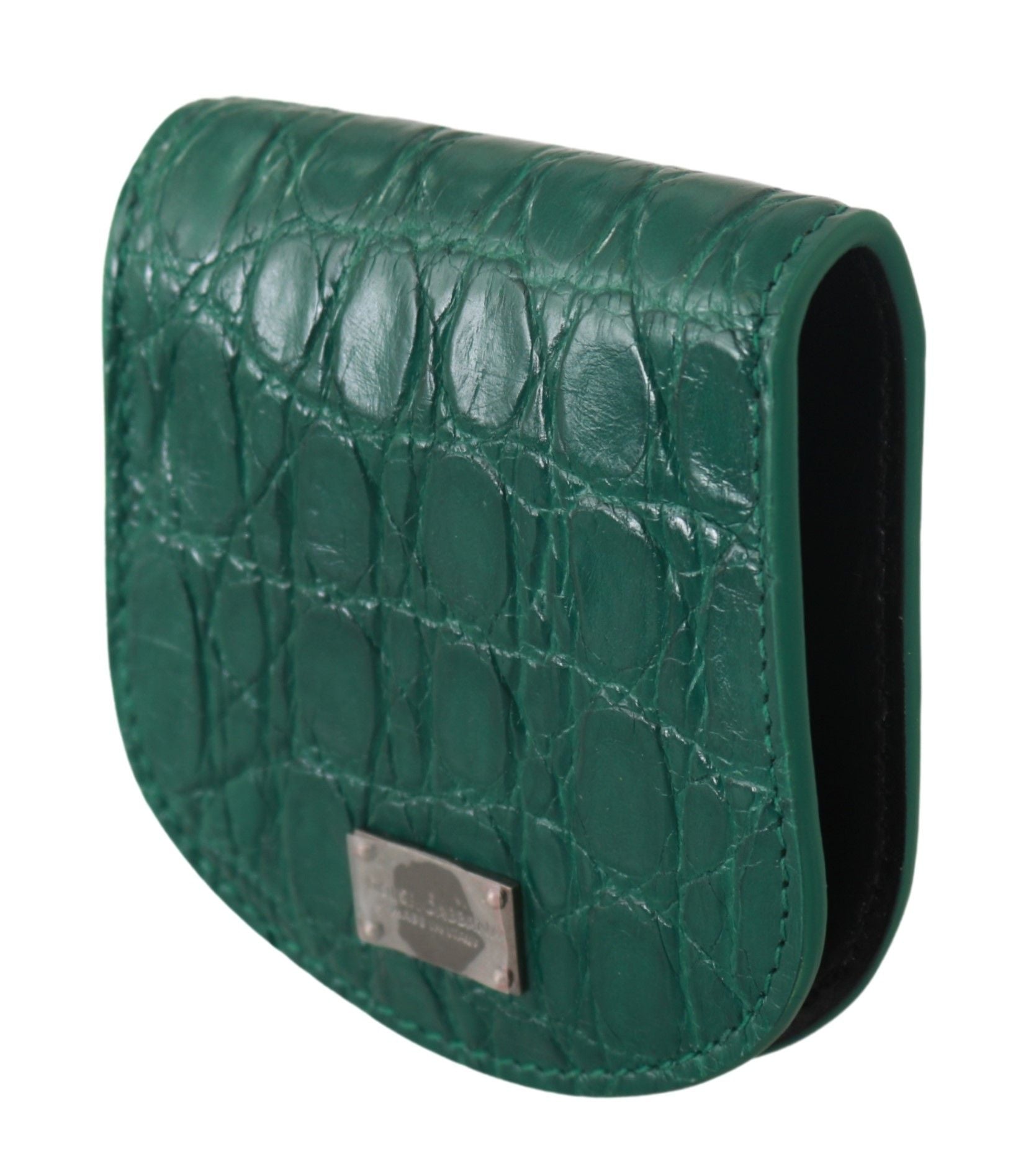 Портфейл Dolce &amp; Gabbana Green Exotic Skins Condom Case Holder Holder