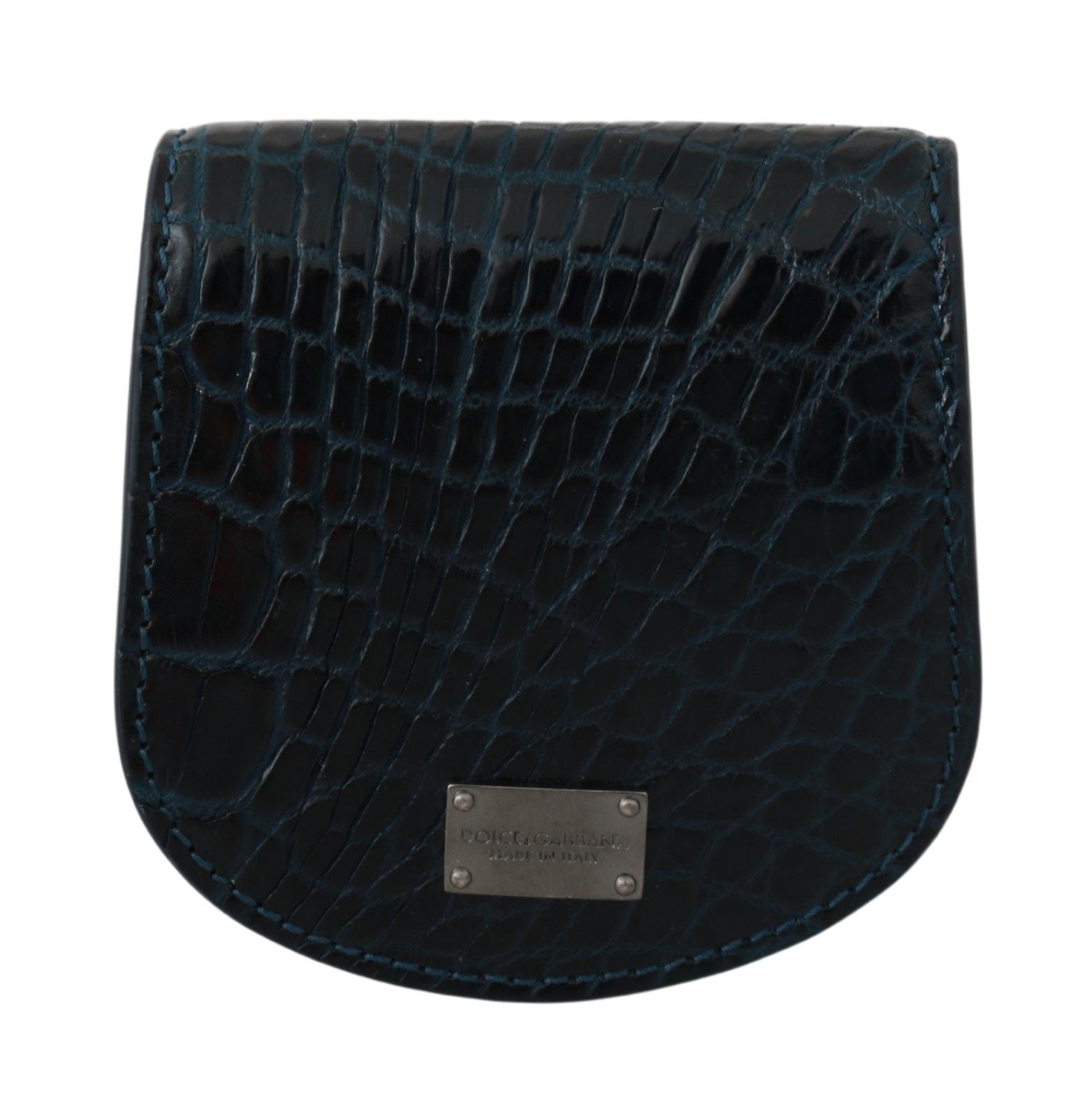 Dolce &amp; Gabbana Blue Exotic Skins Condom Case Pocket Holder