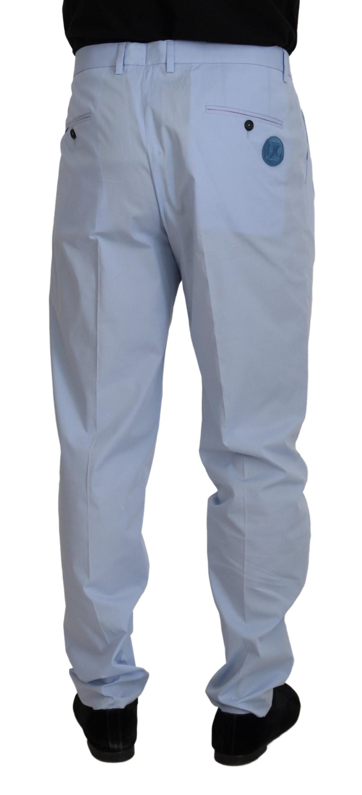 Dolce &amp; Gabbana Сини памучни еластични панталони Chinos Панталони
