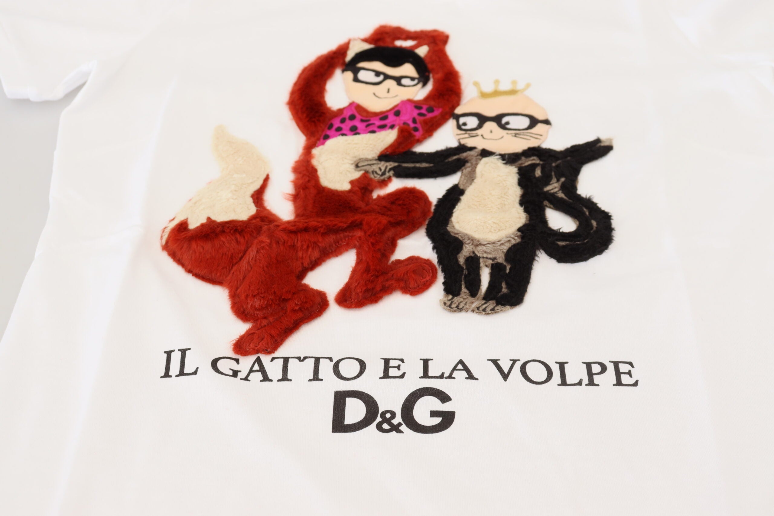 Горна тениска Dolce &amp; Gabbana с бял текстуриран къс ръкав