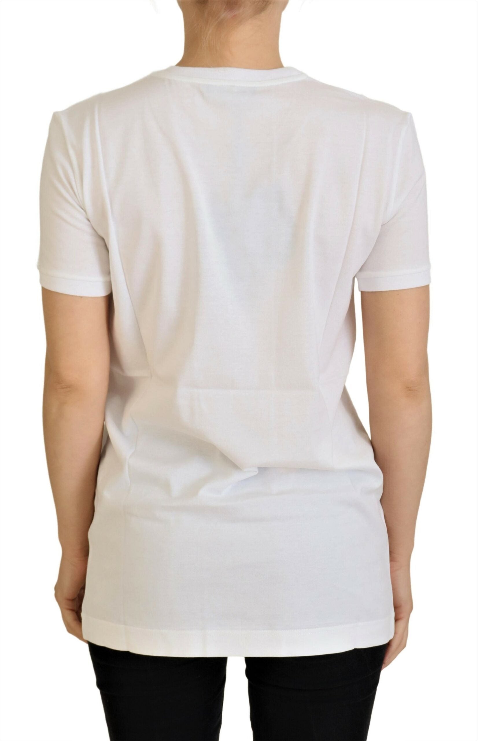 Бяла памучна тениска Dolce &amp; Gabbana DG Loves SUD
