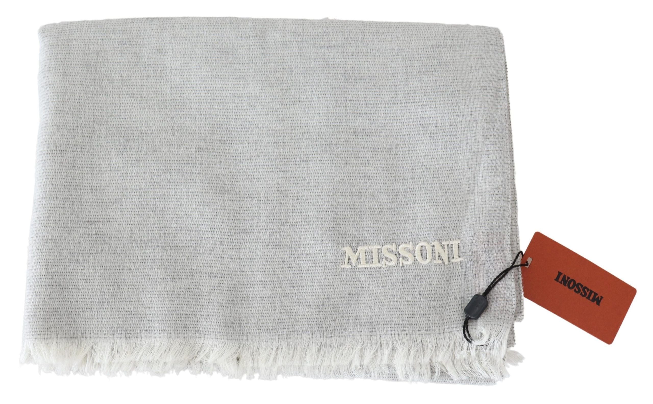 Missoni сив вълнен плетен унисекс шал за увиване на врата