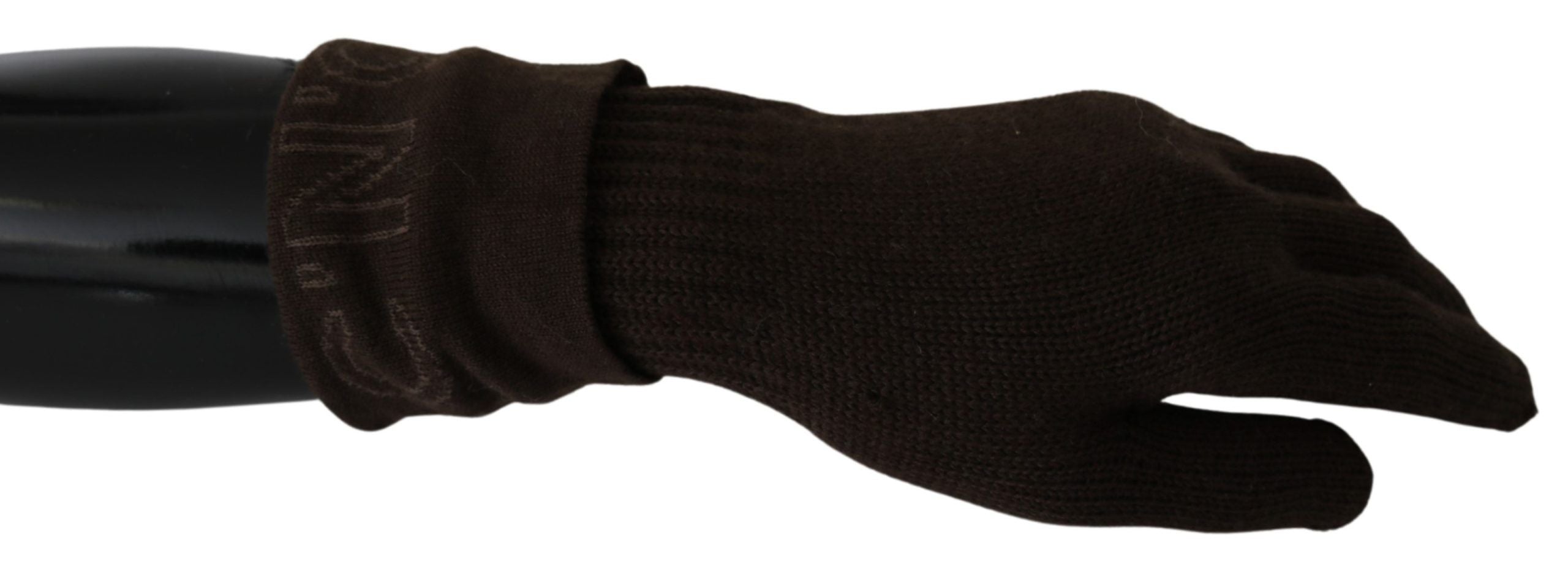 Костюм Национални кафяви вълнени плетени ръкавици с дължина на китката