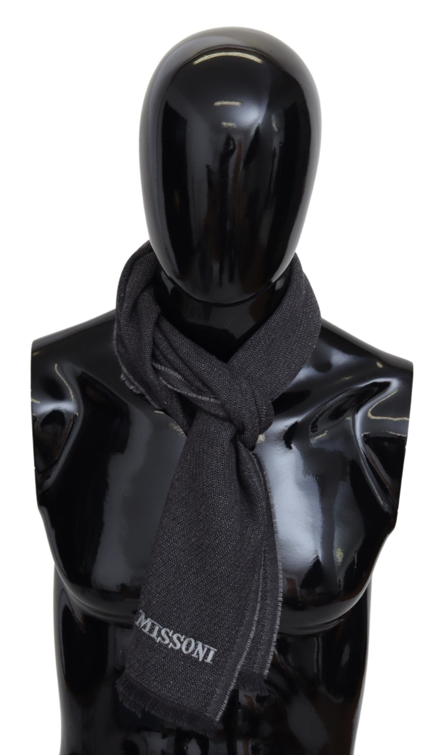 Missoni черен вълнен плетен унисекс шал с шал