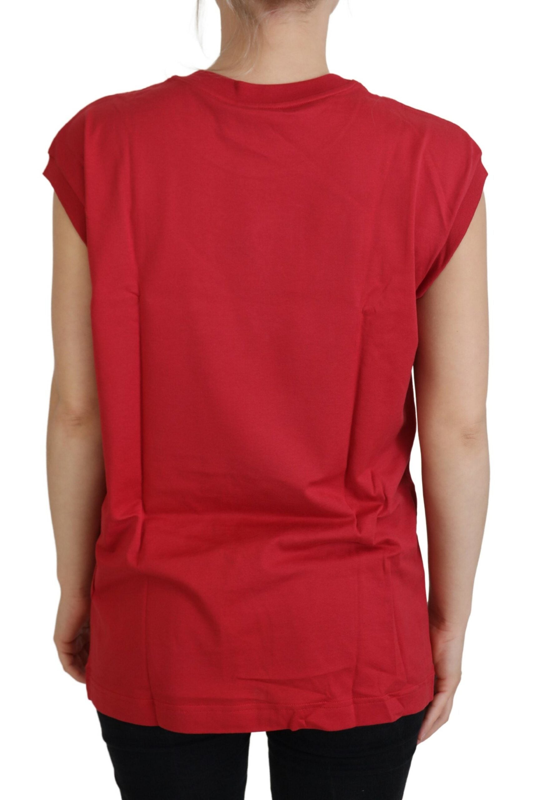Червена памучна тениска с лого DG Dolce &amp; Gabbana