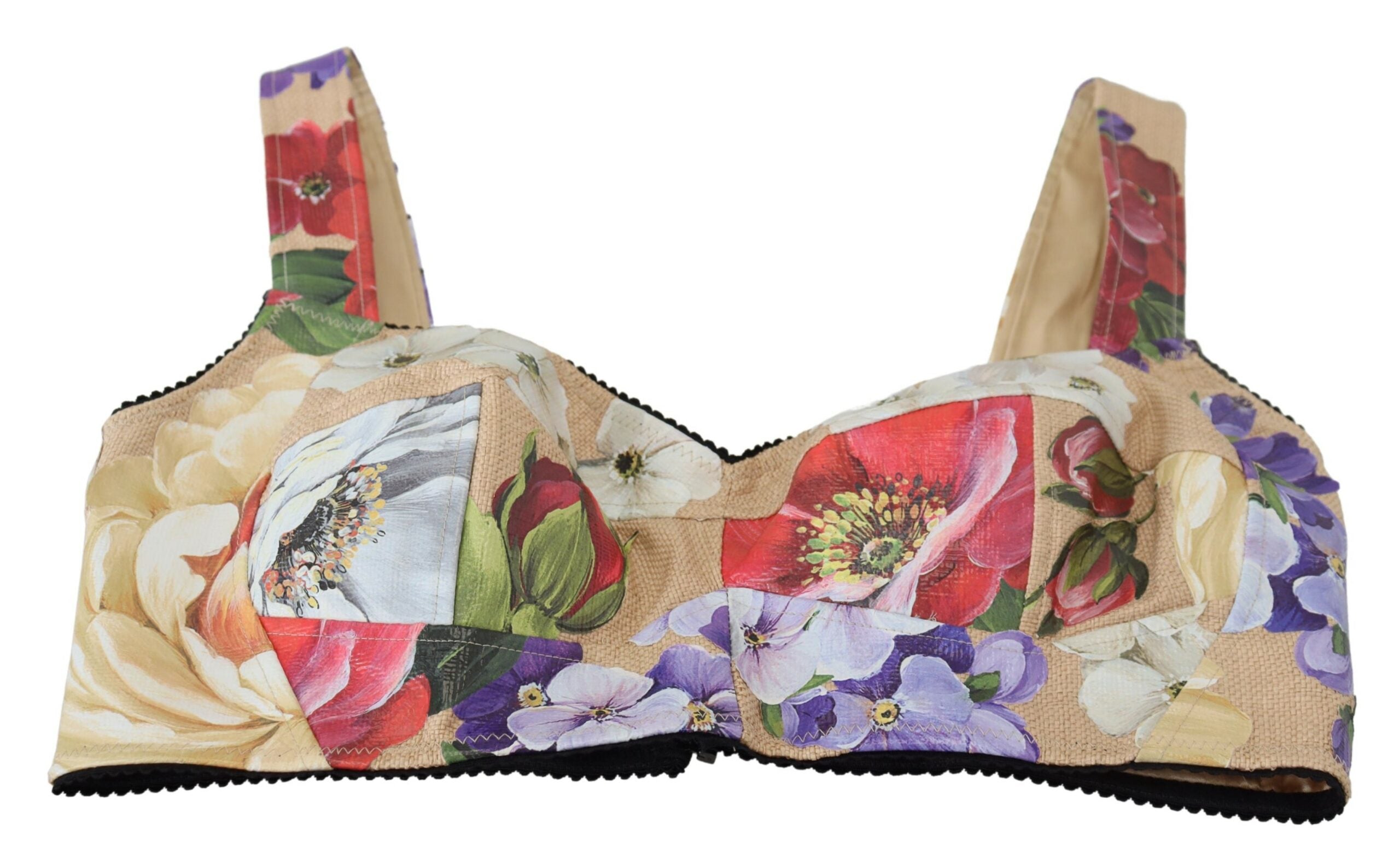 Dolce &amp; Gabbana Многоцветно изрязано бюстие с корсет с цветя