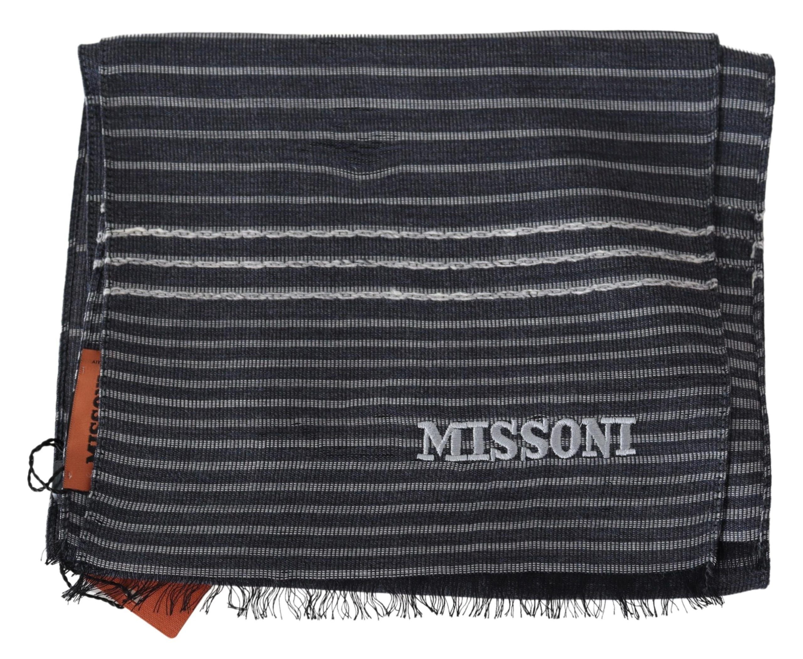 Многоцветен вълнен шал с раирана унисекс Missoni