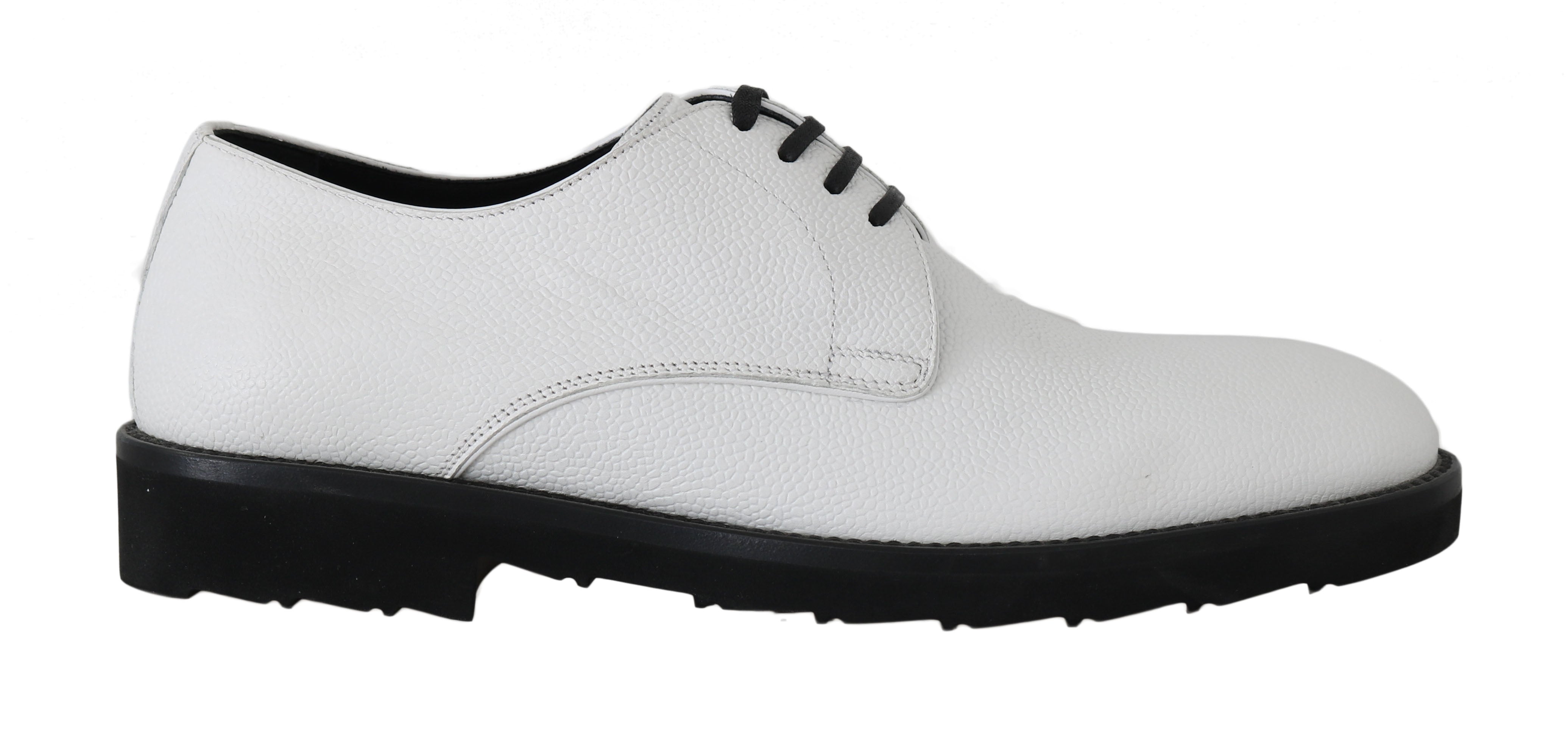 Dolce &amp; Gabbana Официални обувки с бяла кожена рокля дерби