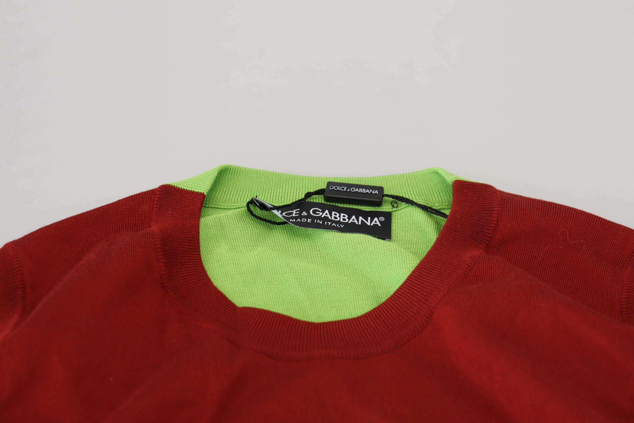 Dolce & Gabbana Elegant Silk Casual Top Red Green