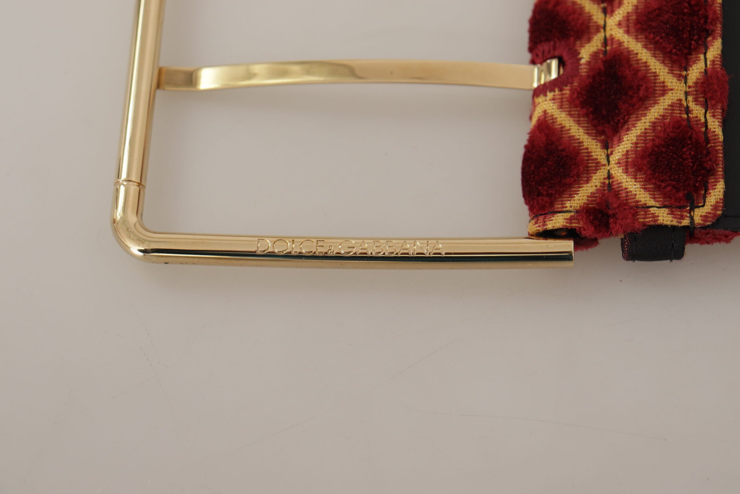 Dolce &amp; Gabbana Многоцветен широк кожен колан със златиста метална катарама на цветя