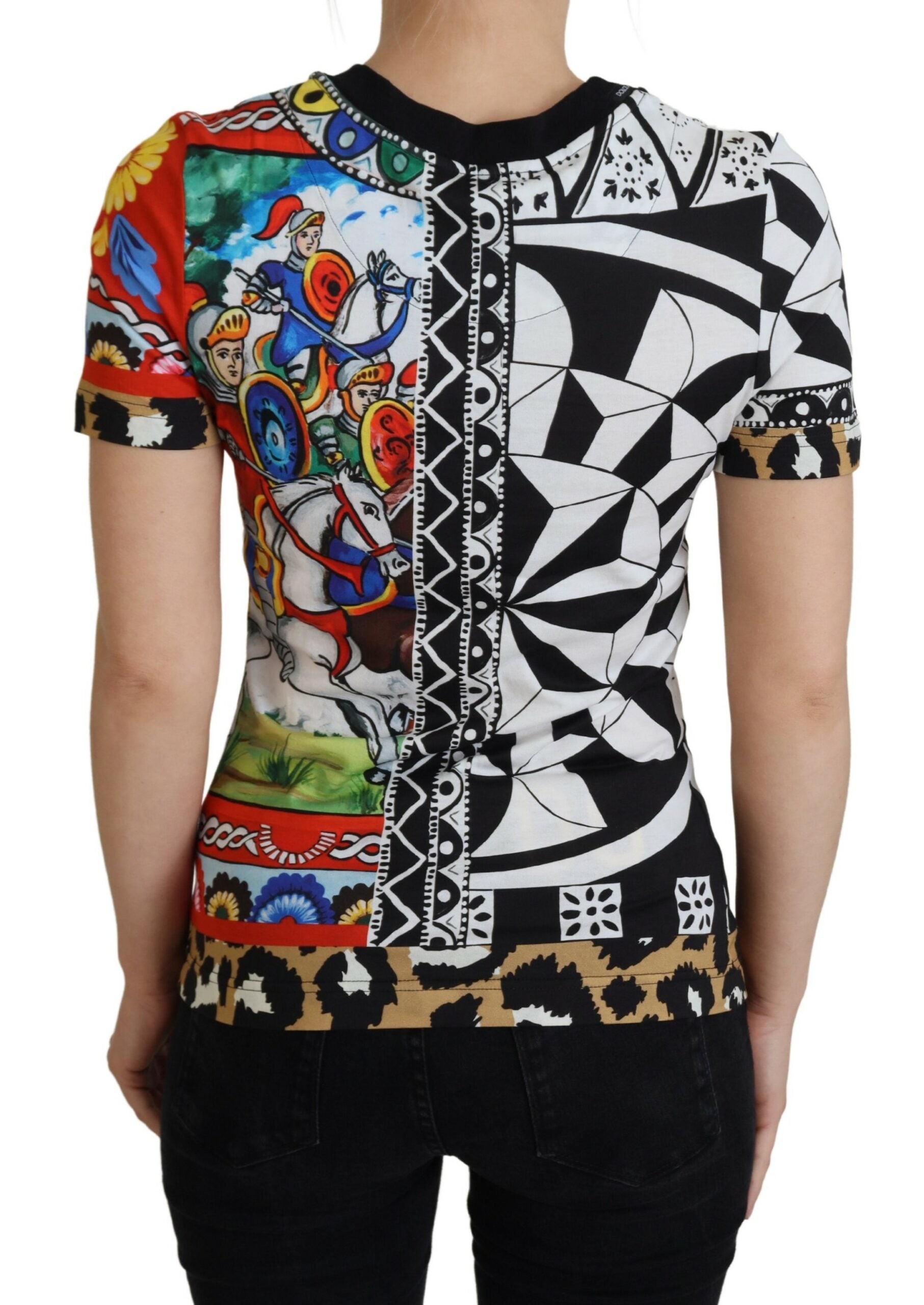 Ексклузивна дамска риза с многоцветни щампи Dolce &amp; Gabbana