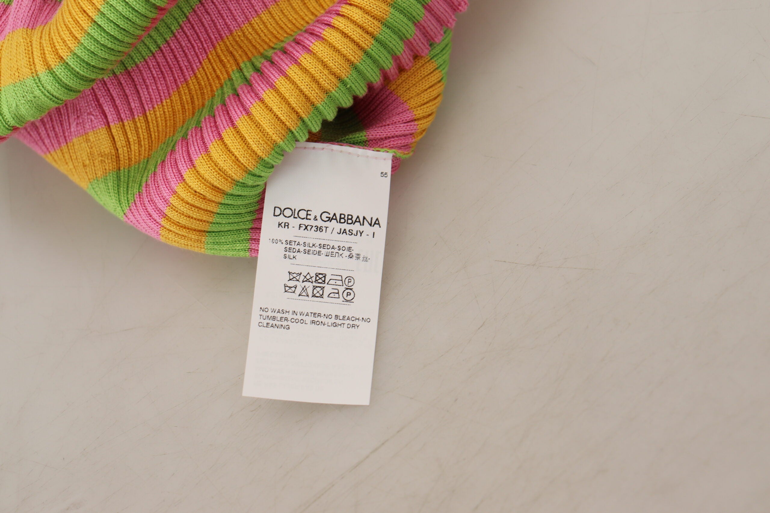 Dolce &amp; Gabbana многоцветна копринена жилетка пуловер потник