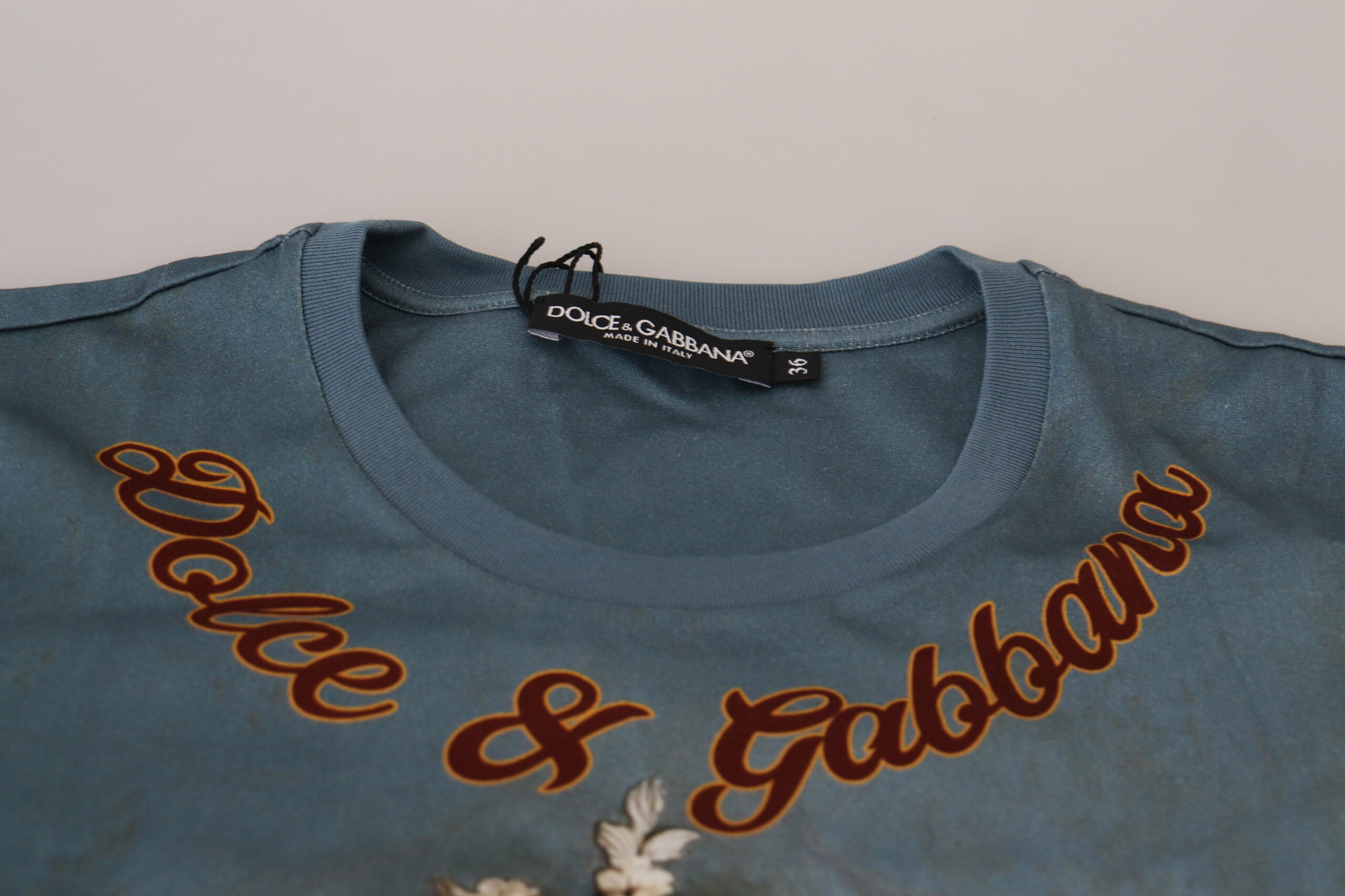 Dolce &amp; Gabbana Multicolor DG лого на риза с щампа на ангел