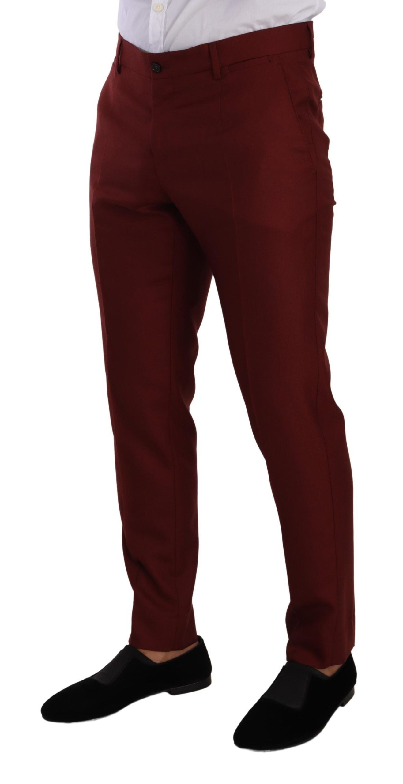 Червена кашмирена копринена рокля Dolce &amp; Gabbana Мъжки панталон с панталон