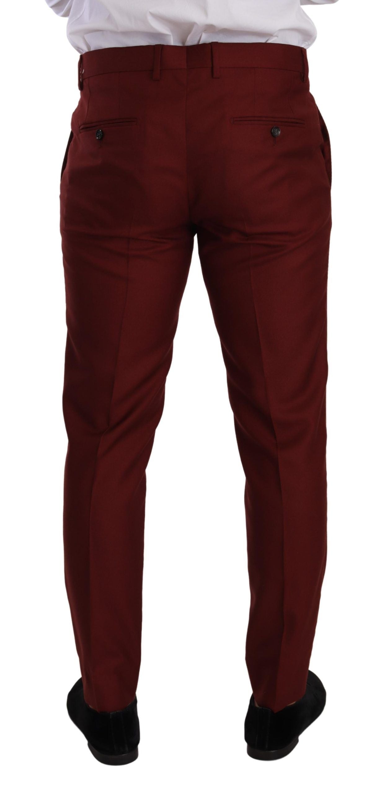 Dolce & Gabbana Elegant Cashmere-Silk Red Dress Pants