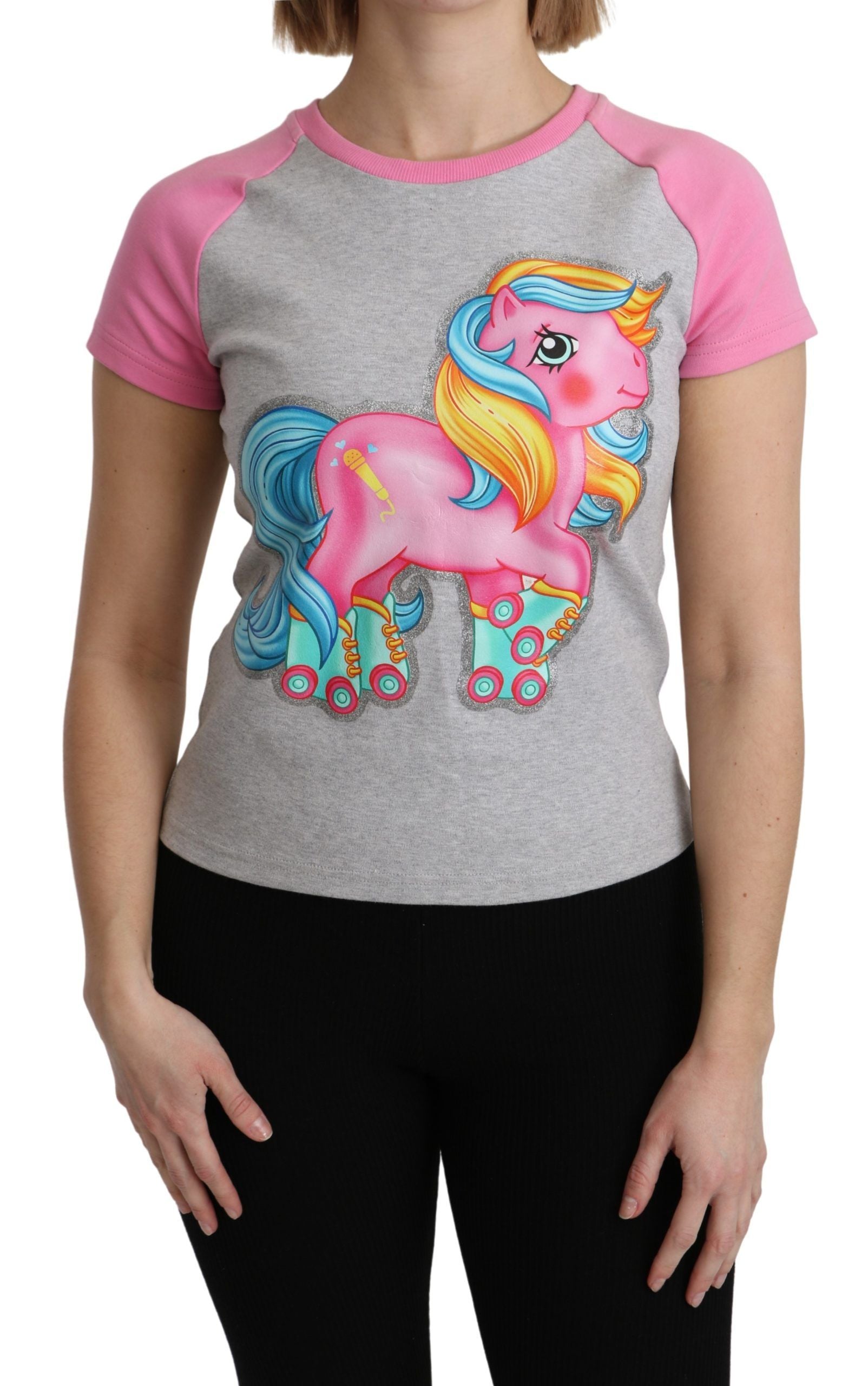Moschino Сива и розова памучна тениска My Little Pony Топ