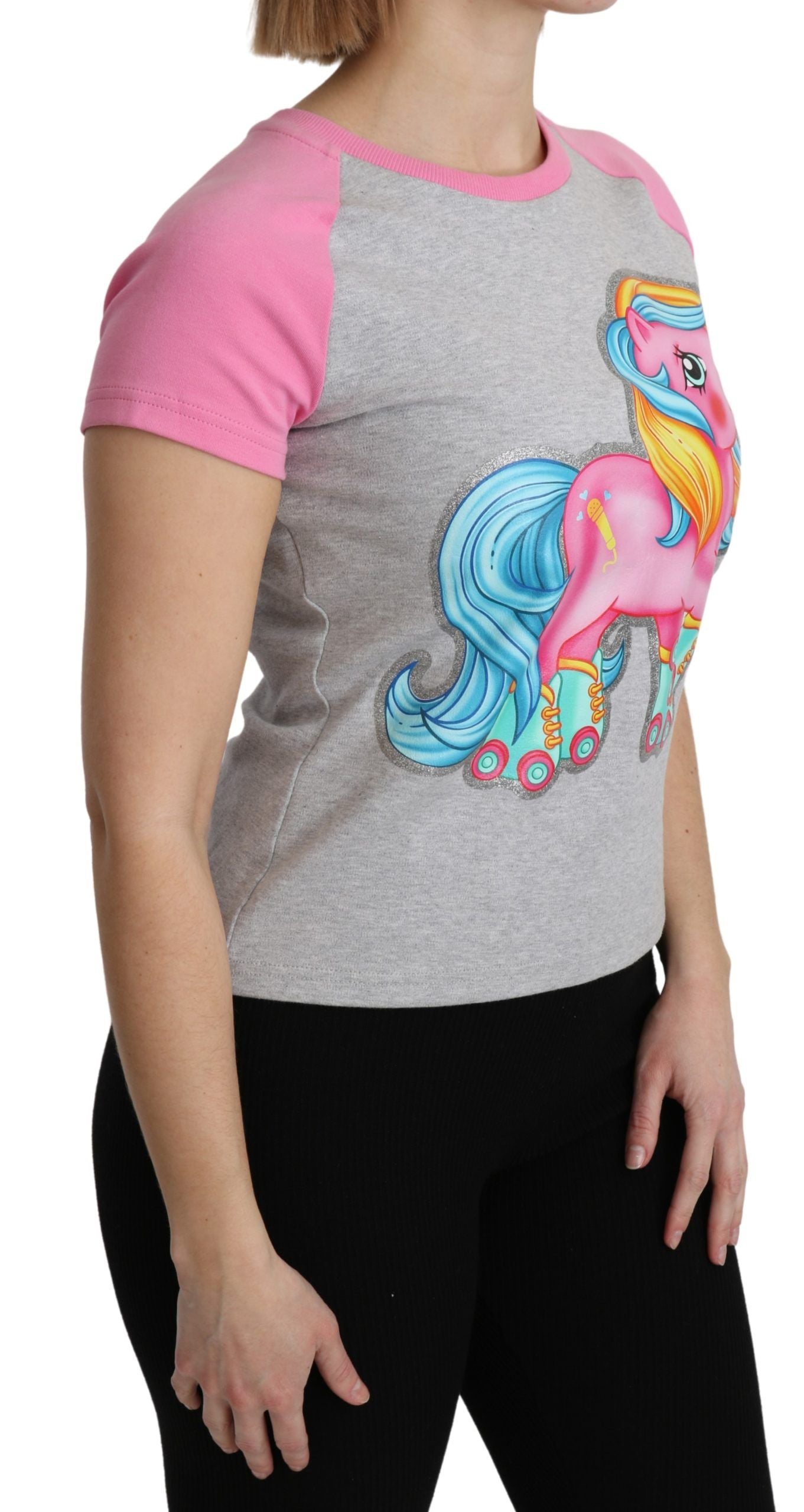 Moschino Сива и розова памучна тениска My Little Pony Топ