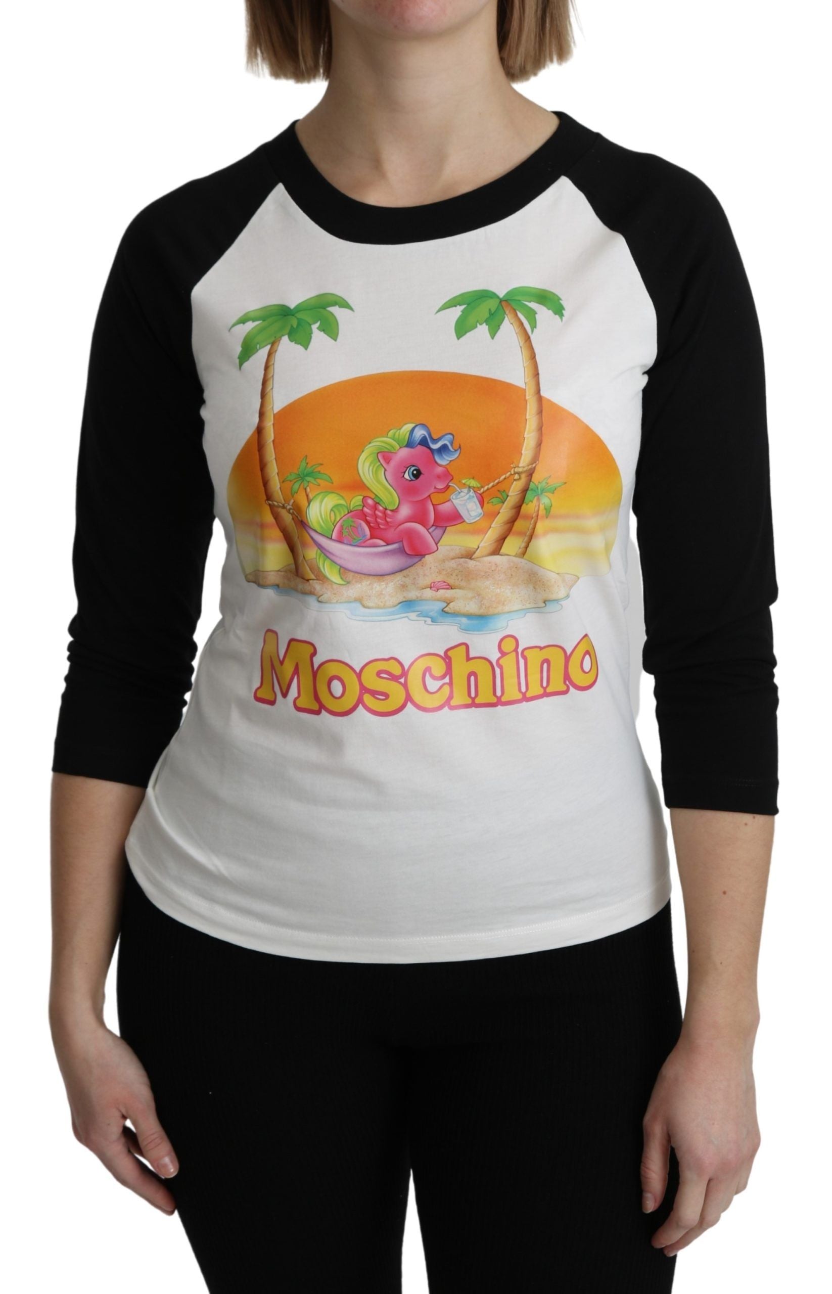Бяла памучна тениска Moschino Горна тениска My Little Pony