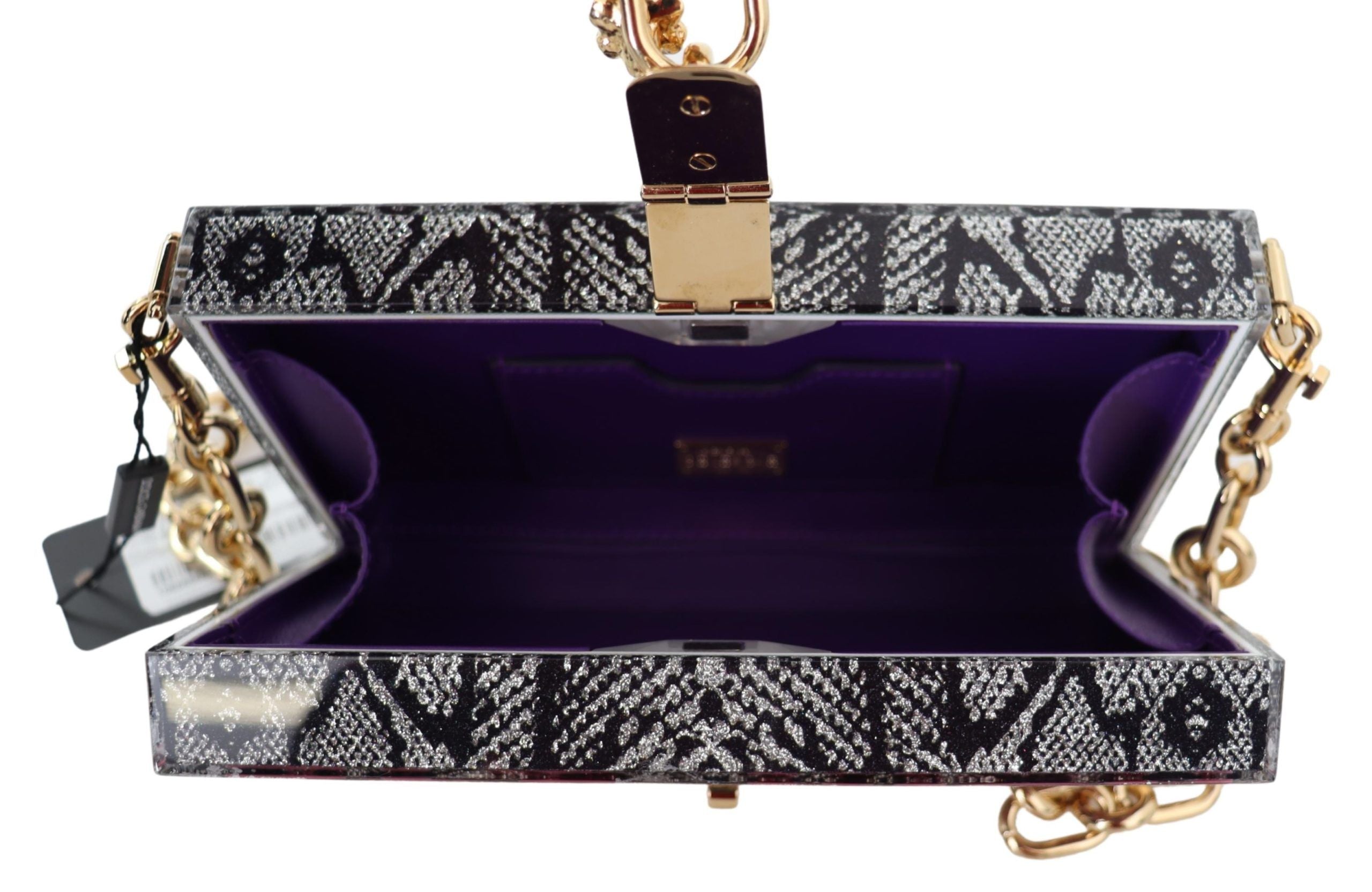 Портмоне Dolce &amp; Gabbana Grey Fashion Devotion Clutch Plexi SICILY BOX