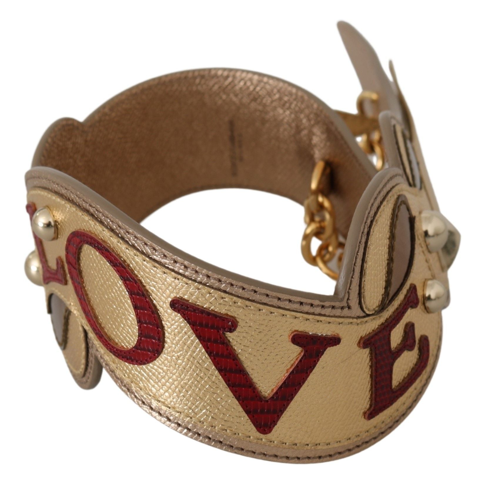 Златна кожена чанта LOVE на Dolce &amp; Gabbana, аксесоар, презрамка за рамо