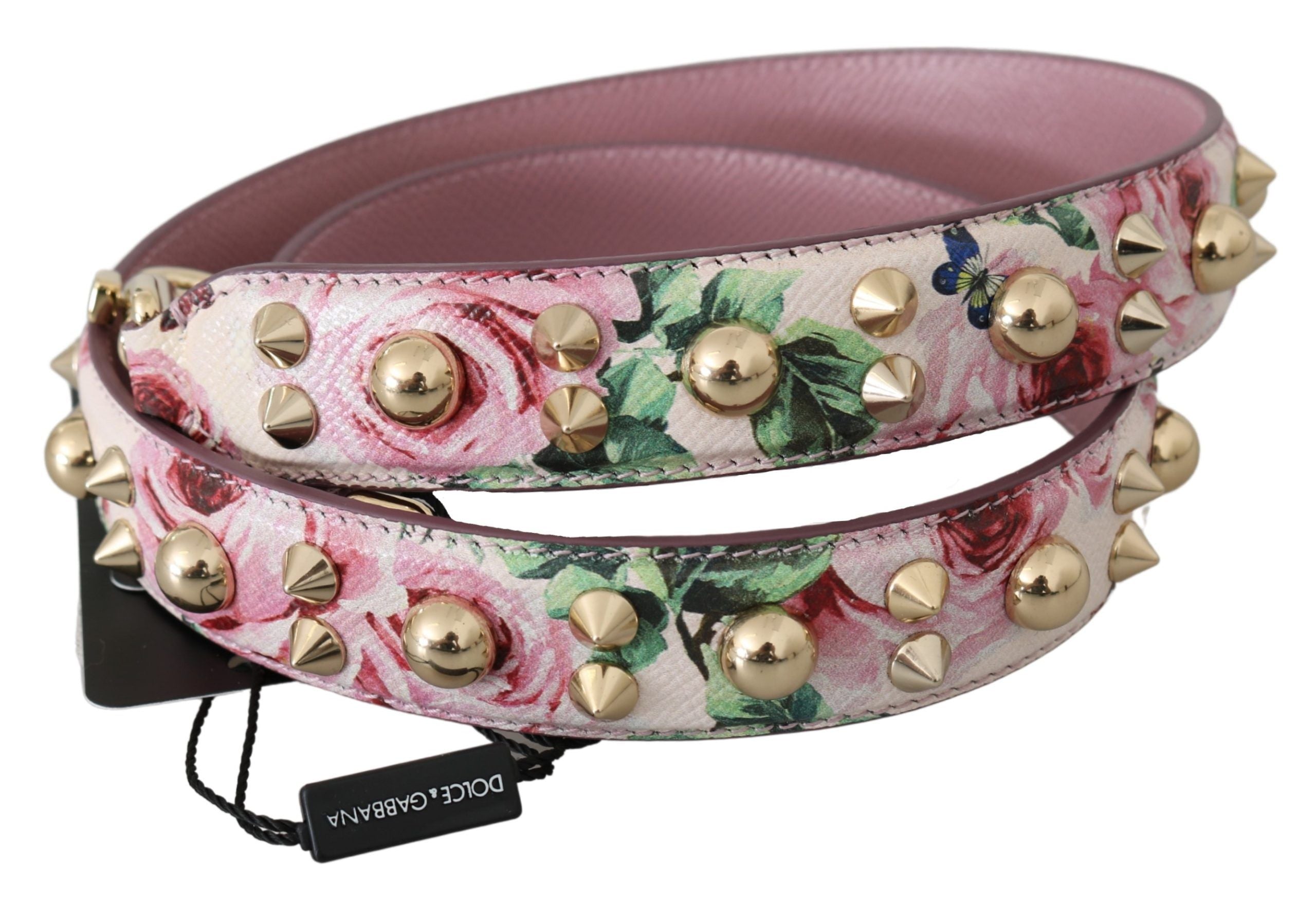 Dolce &amp; Gabbana Розов кожен аксесоар с флорални шпилки презрамка за рамо