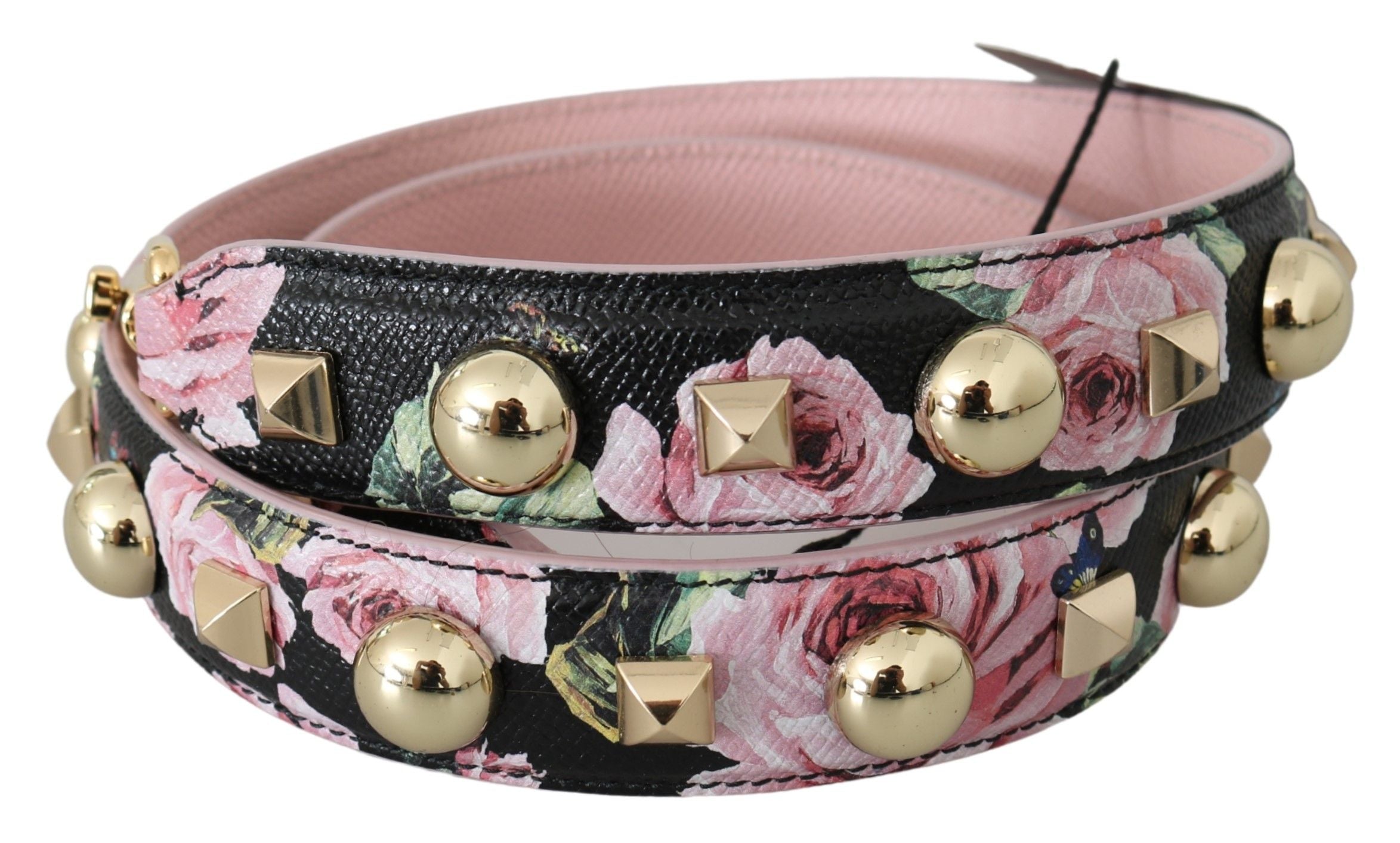 Dolce &amp; Gabbana Розов кожен аксесоар с флорални шпилки презрамка за рамо