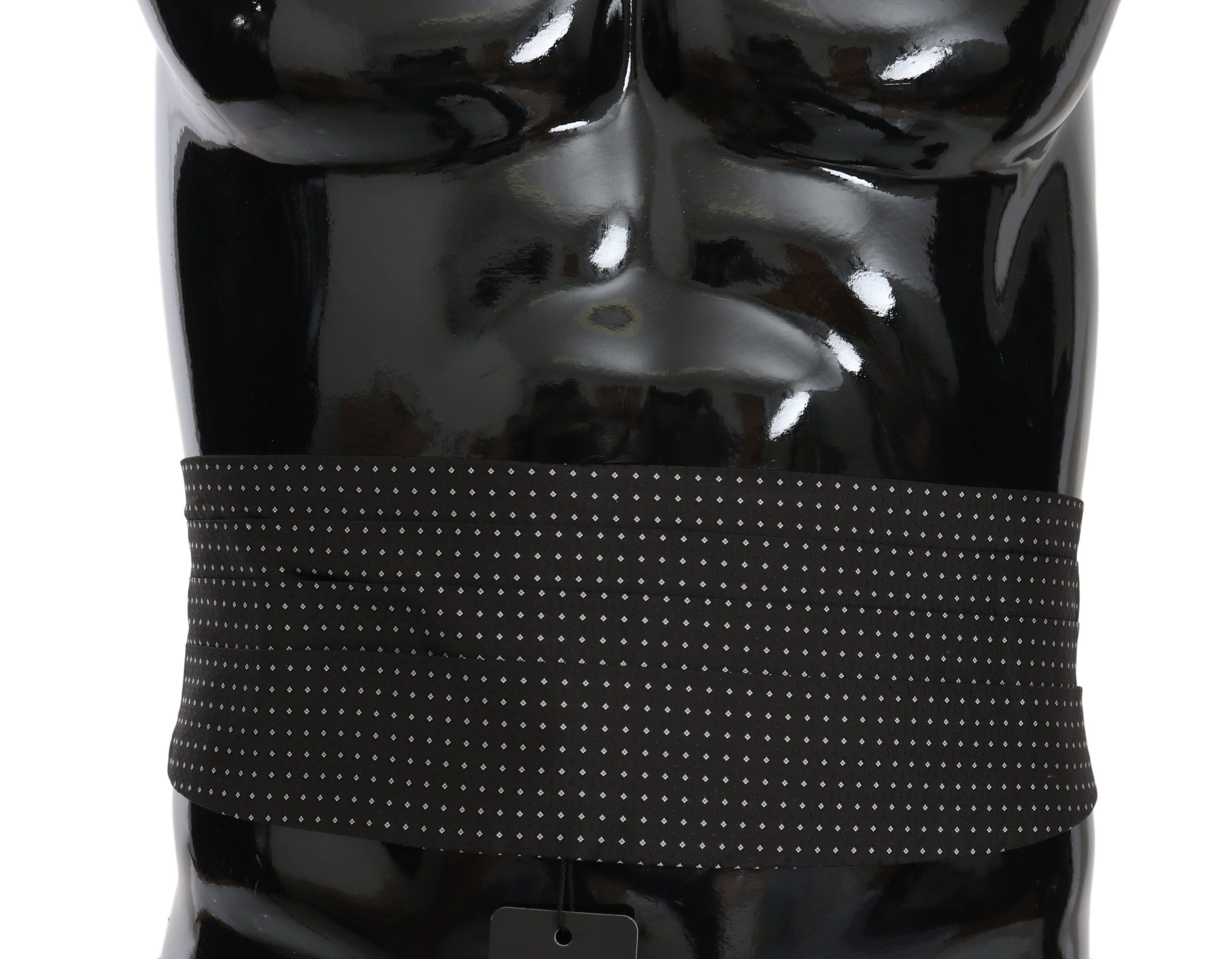 Dolce &amp; Gabbana, черен колан на талия на точки, копринен пояс