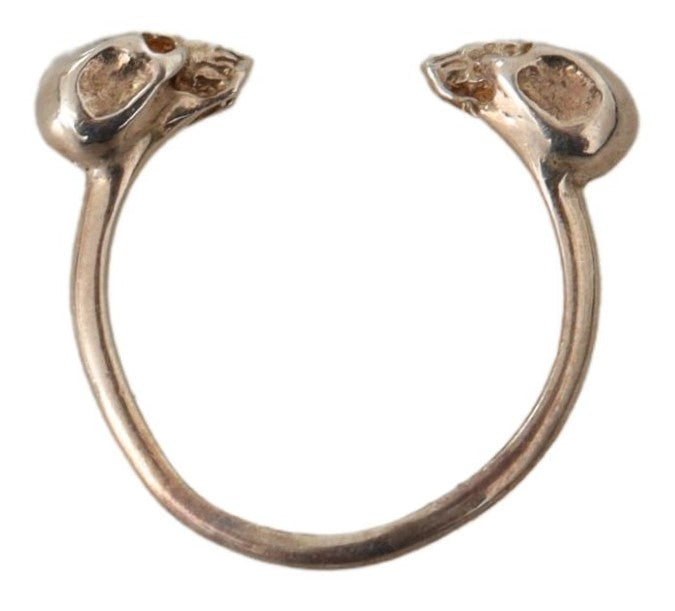 Мъжки бижутерски пръстен Nialaya Antique Silver Tone Череп