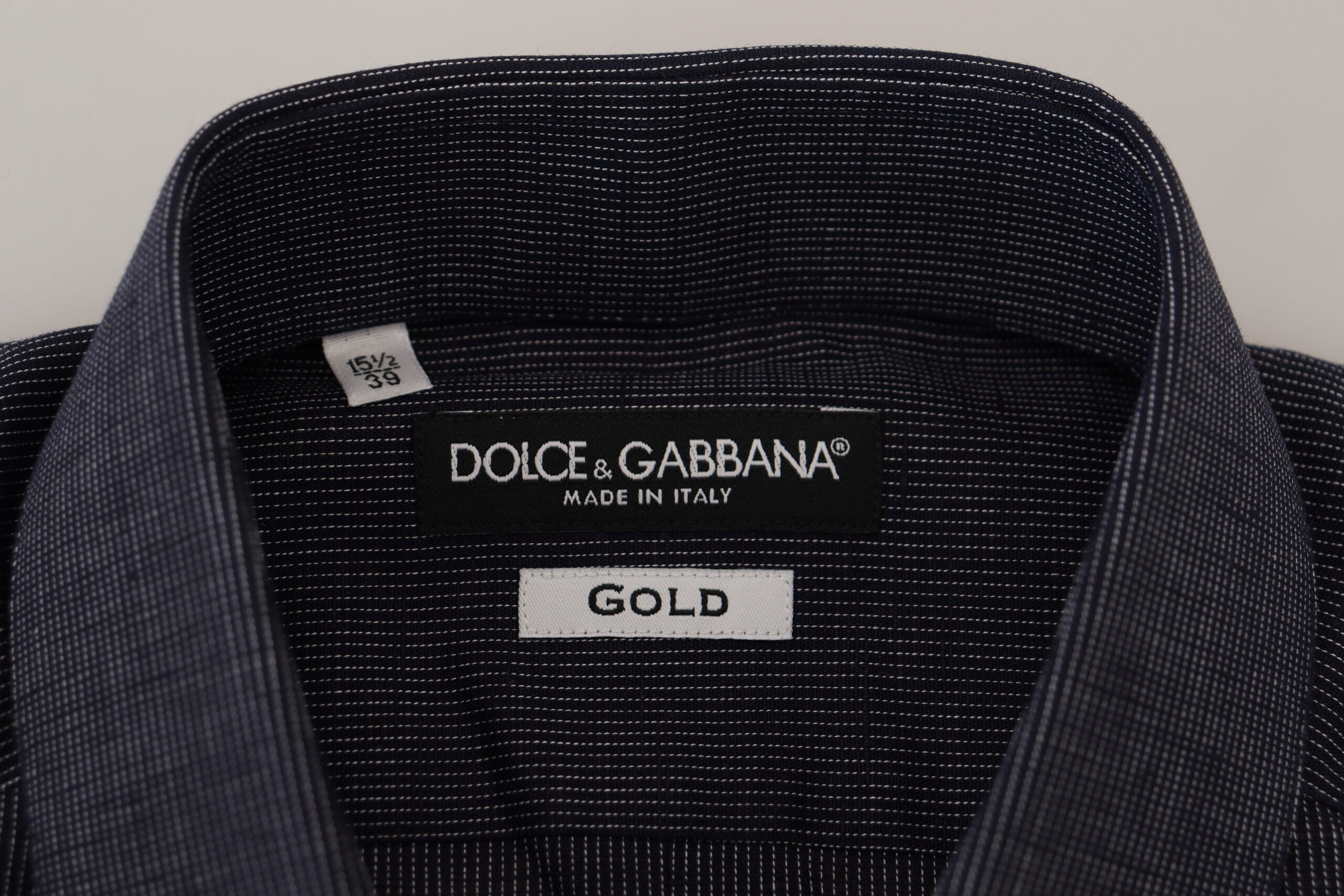 Официална ЗЛАТНА риза с тъмносиня ленена рокля на Dolce &amp; Gabbana