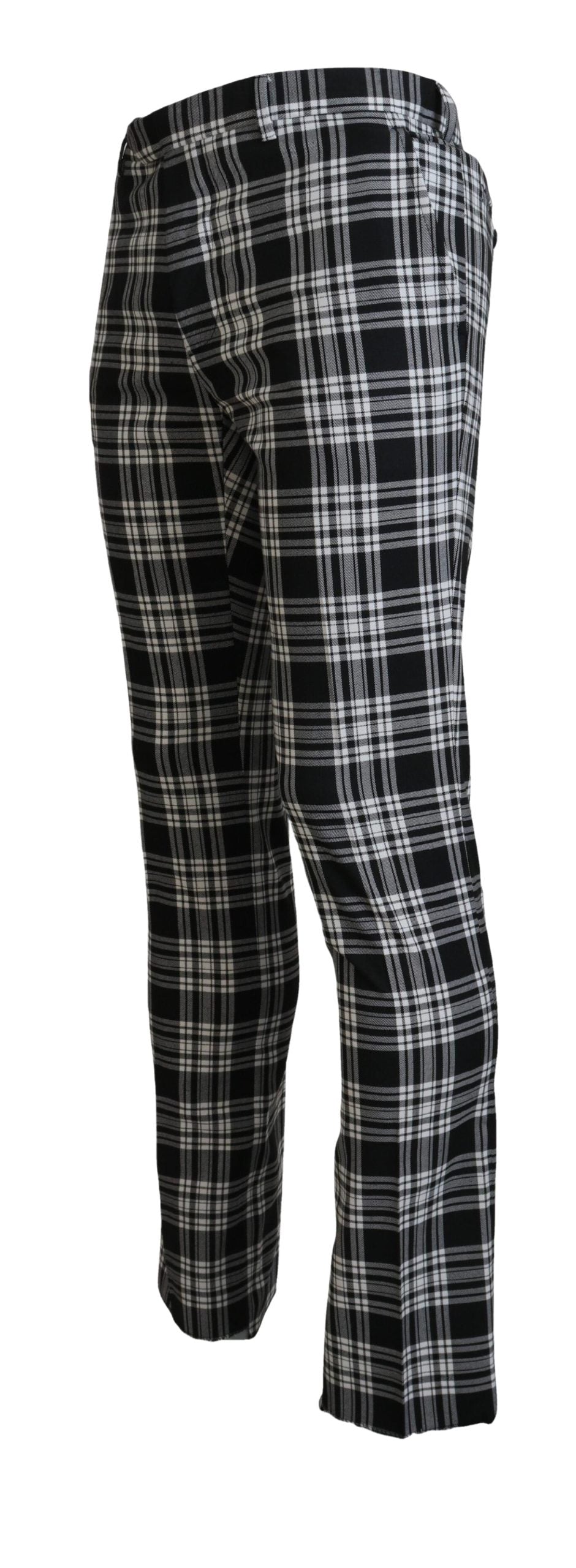 Черен кариран памучен мъжки панталон BENCIVENGA