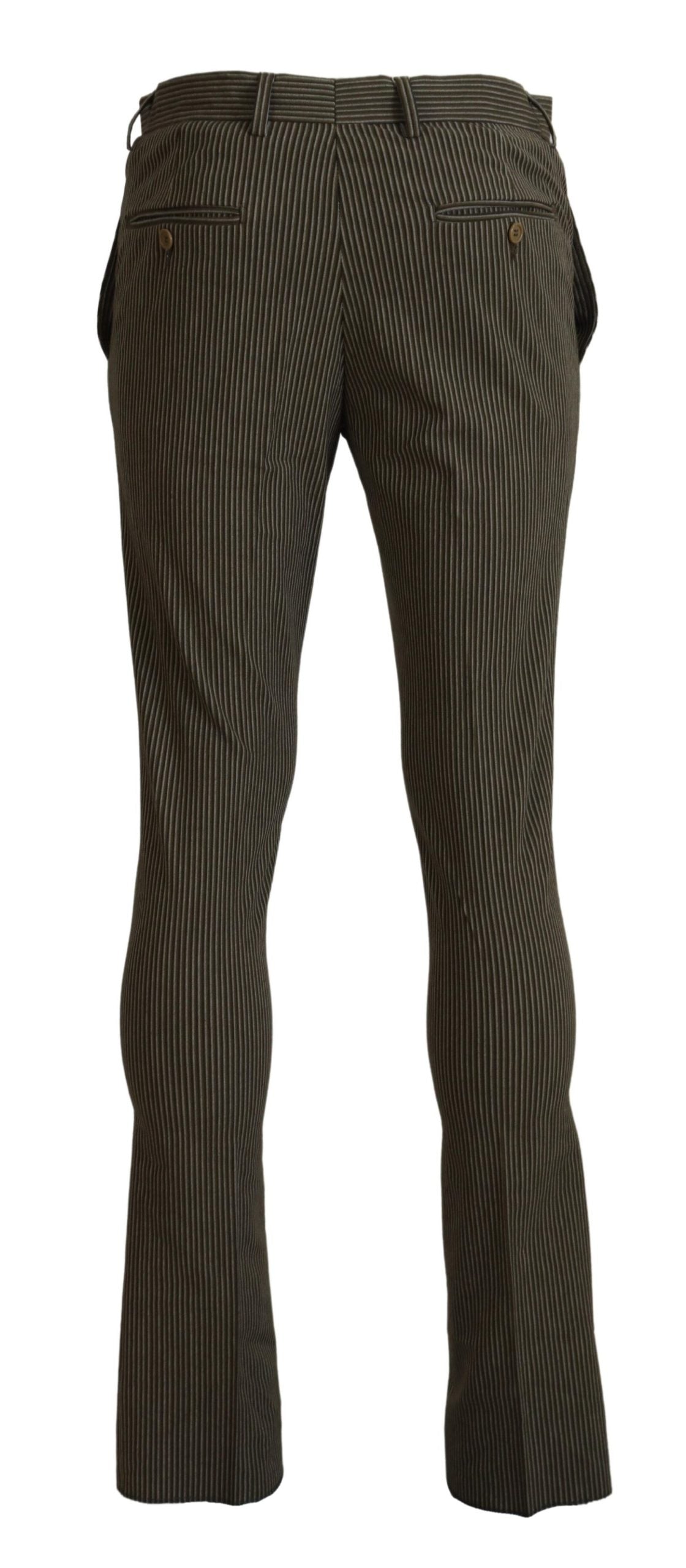 Многоцветни мъжки панталони от чист памук на райета BENCIVENGA
