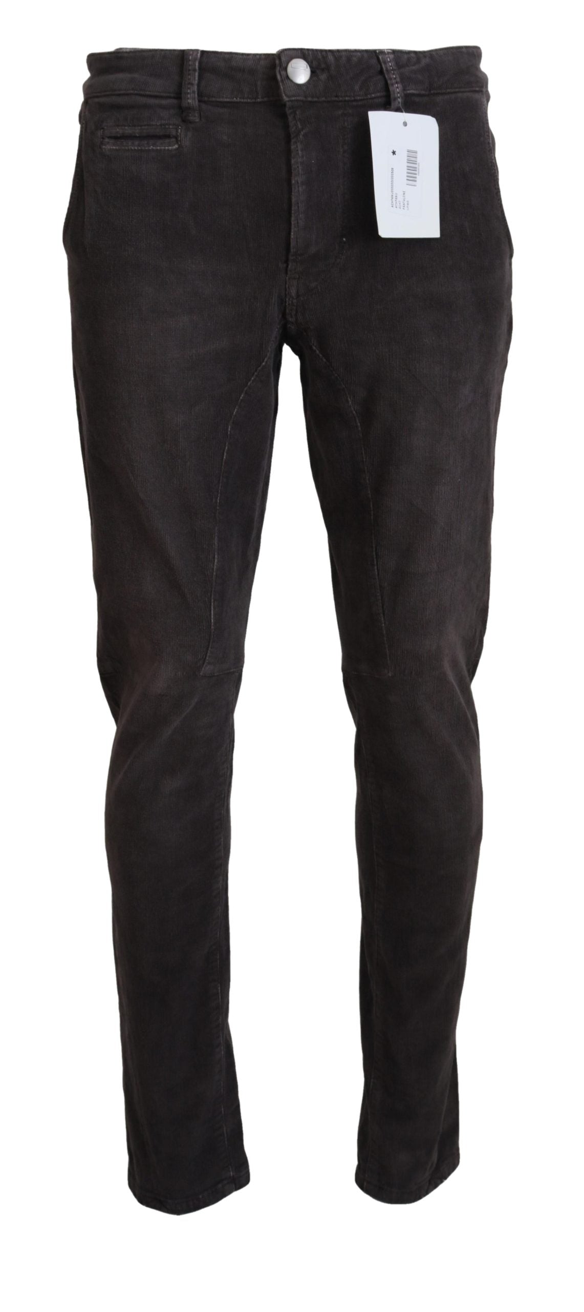 Acht Кафяви памучни прави мъжки ежедневни панталони