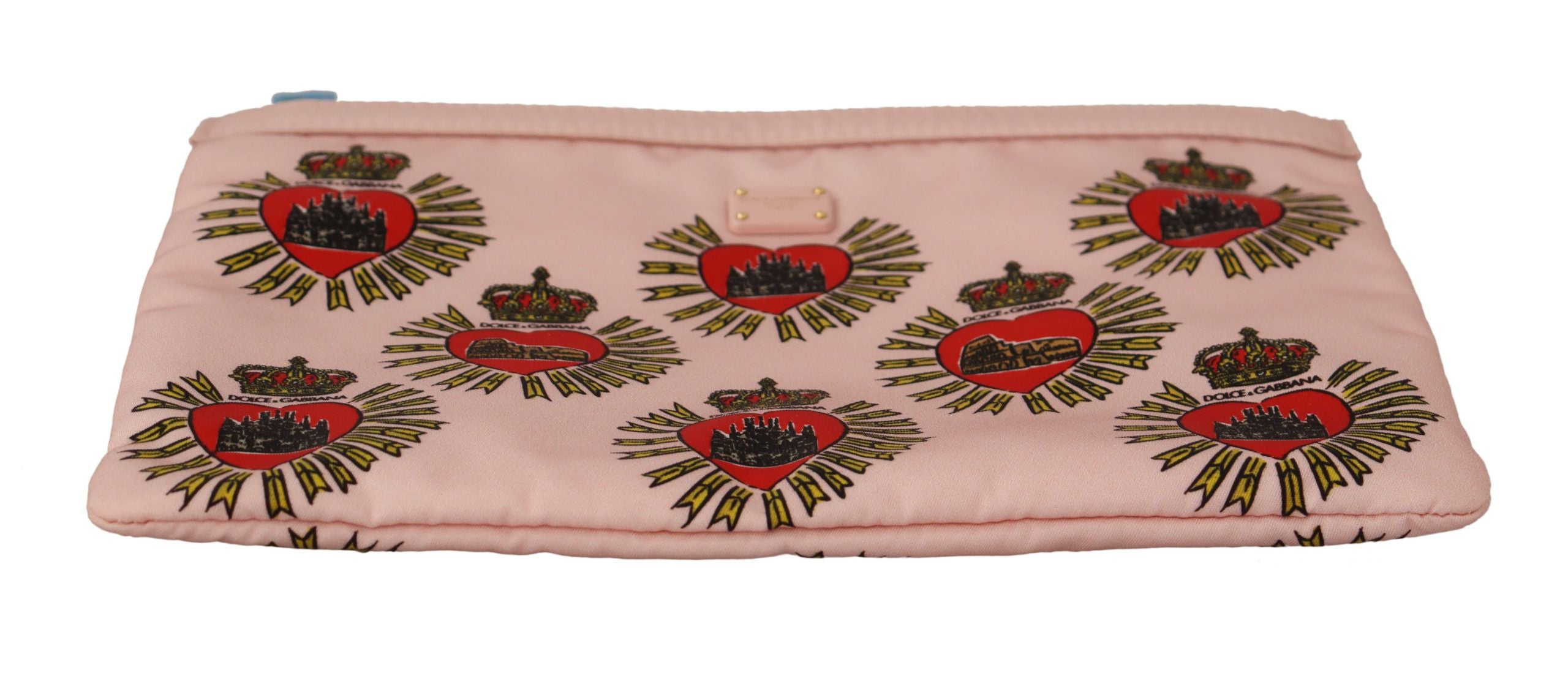 Портфейл Dolce &amp; Gabbana Clutch Pink D&amp;G Logo Devotion Heart Nylon Pouch