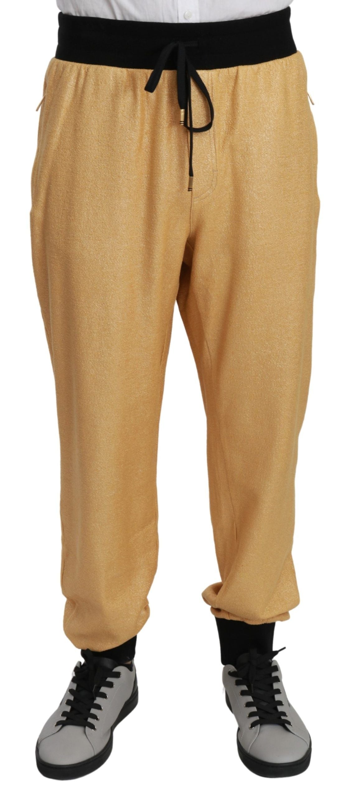 Памучни мъжки панталони Dolce &amp; Gabbana Gold Year of the Pig